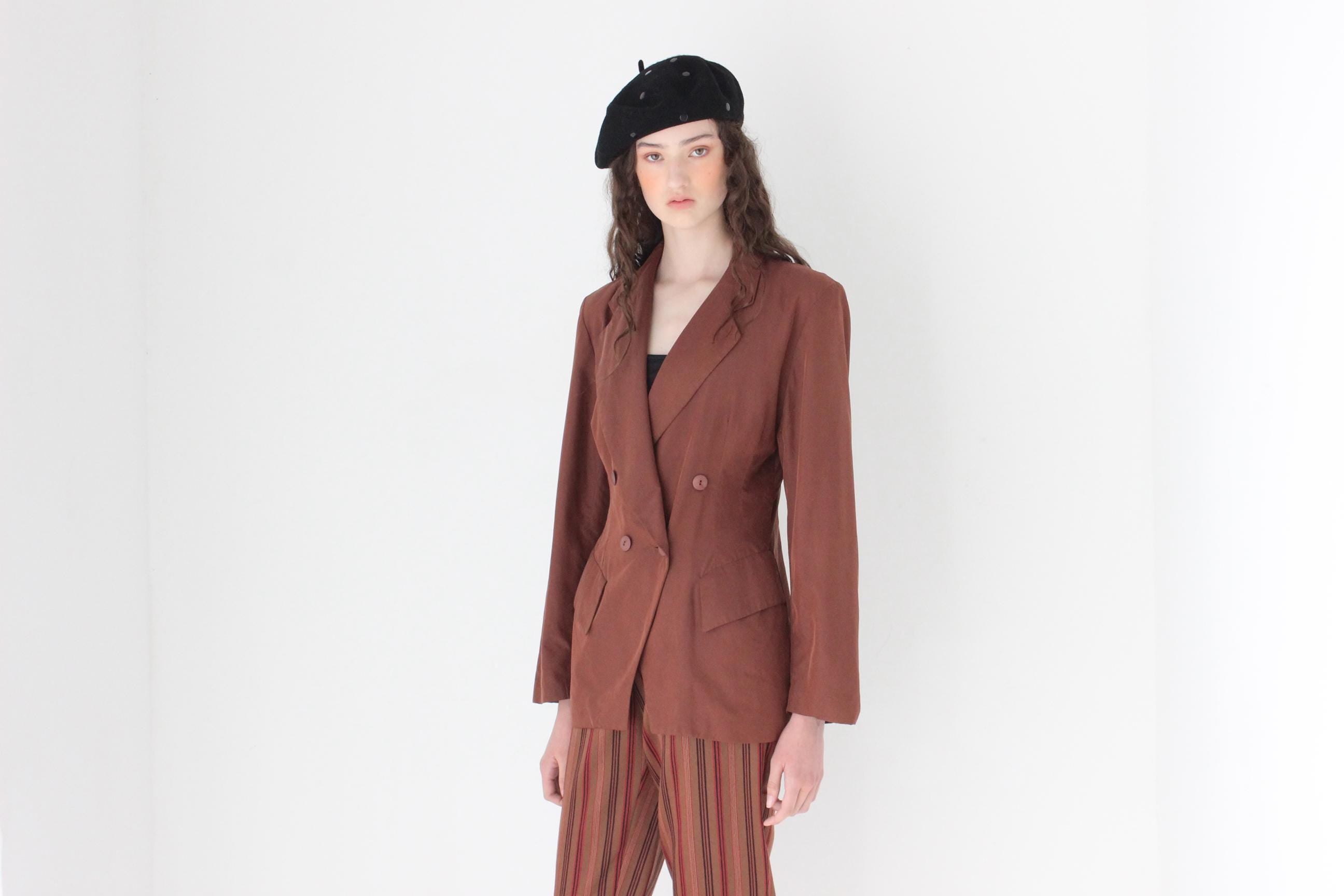 FRENCH COLLECTION 80s Mimsy Paris Chestnut Brown Suit Blazer