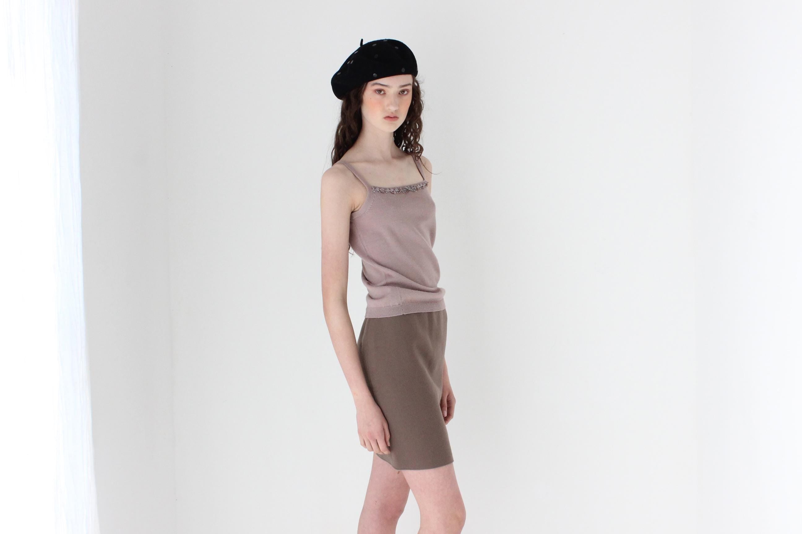 FRENCH COLLECTION Y2K Knit Tank w/ Bow