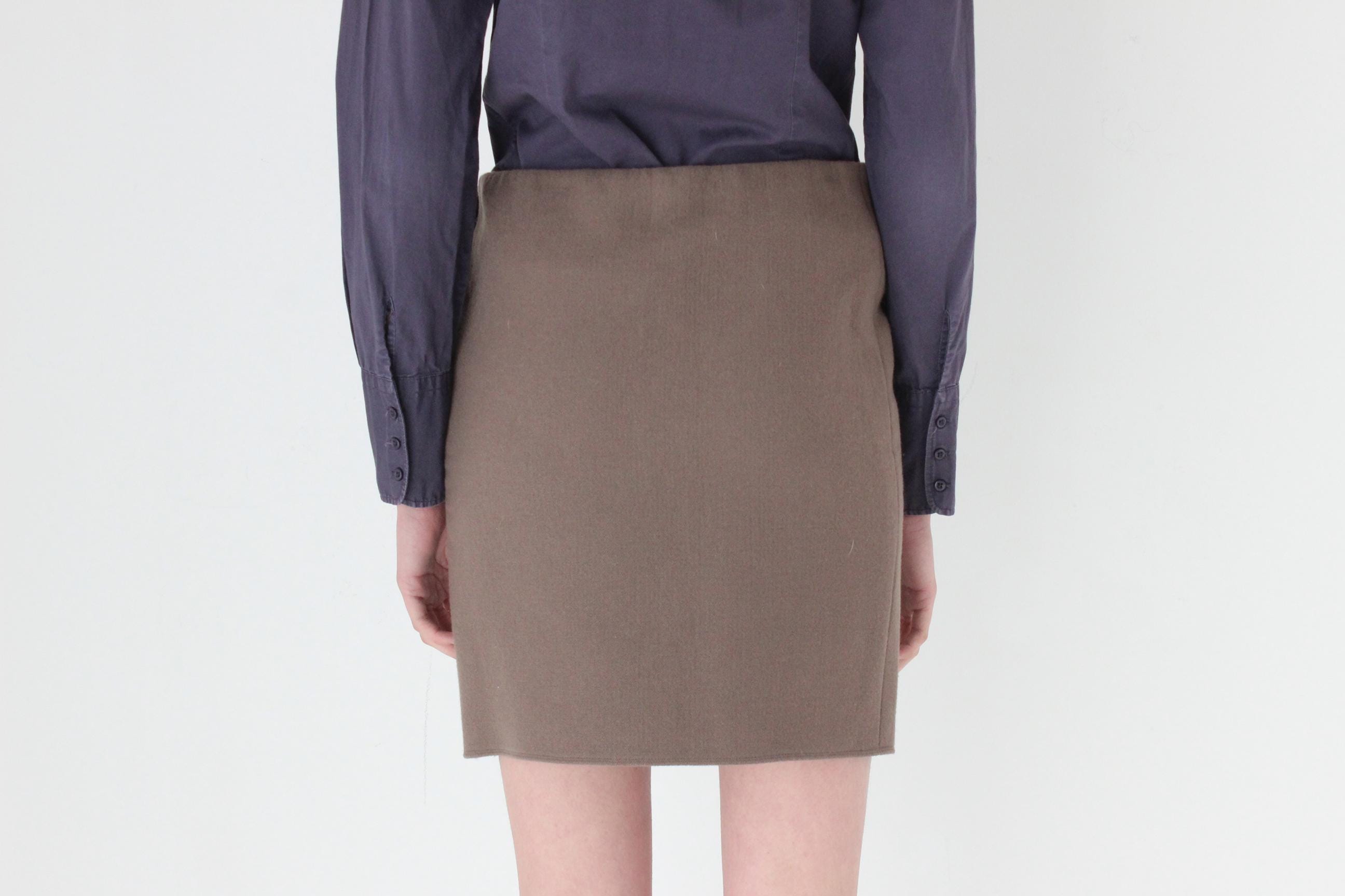 FRENCH COLLECTION 2000s Pure Wool Mini Skirt by Lanvin