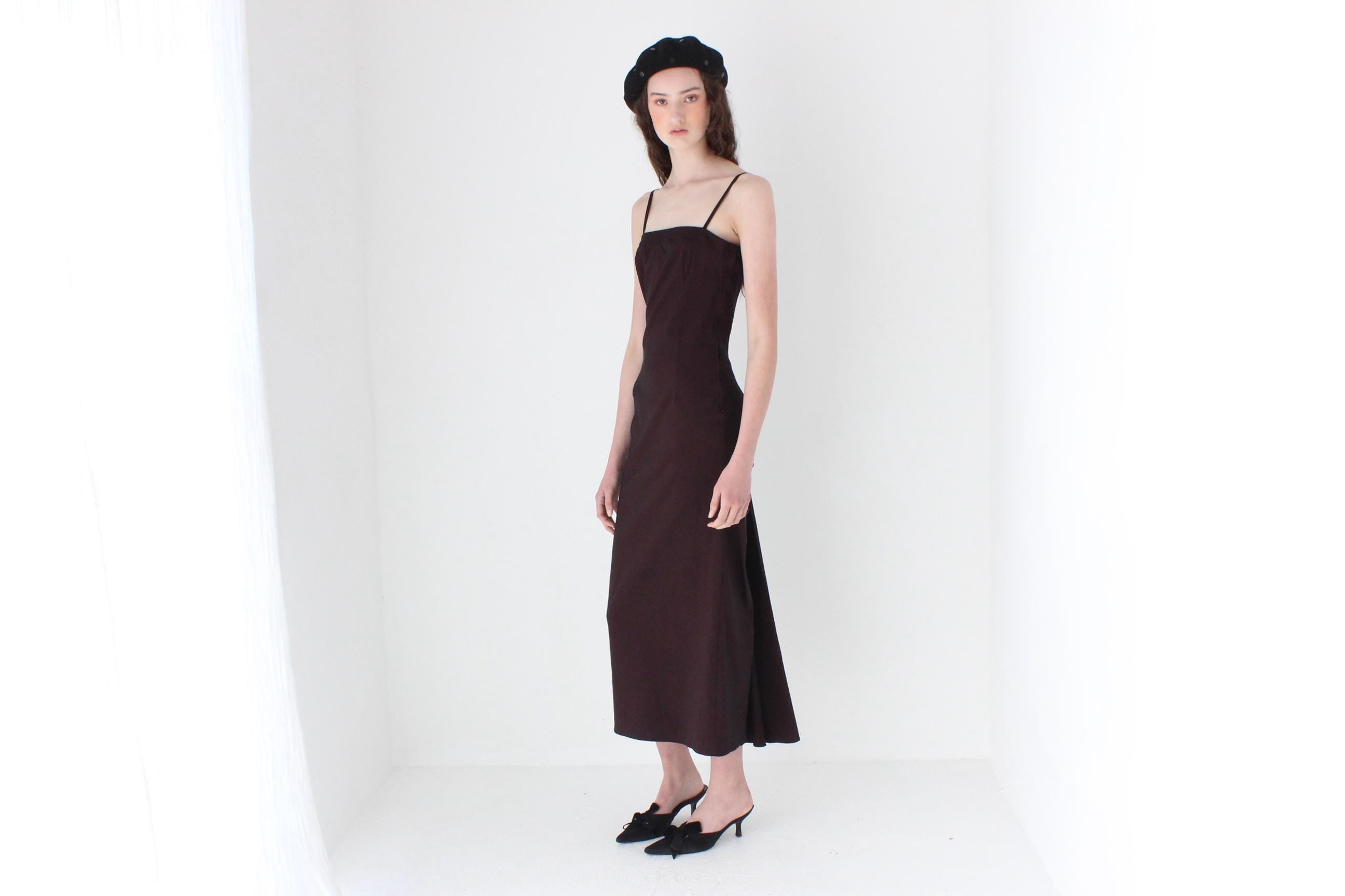 FRENCH COLLECTION 90s Futuristic Gown w/ Pleated Bustle