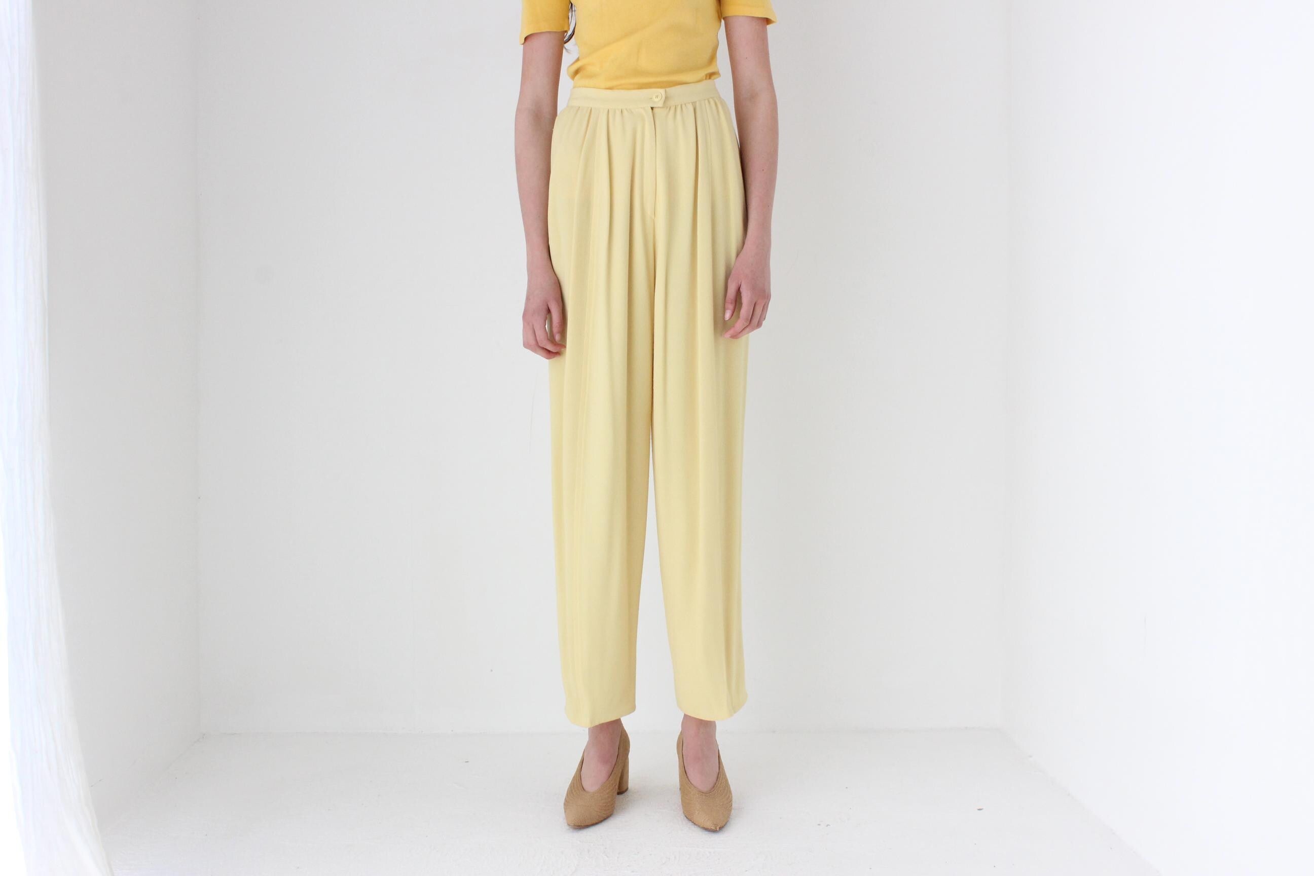 FRENCH COLLECTION 80s Sonia Rykiel Wide Sunshine Crepe Slacks
