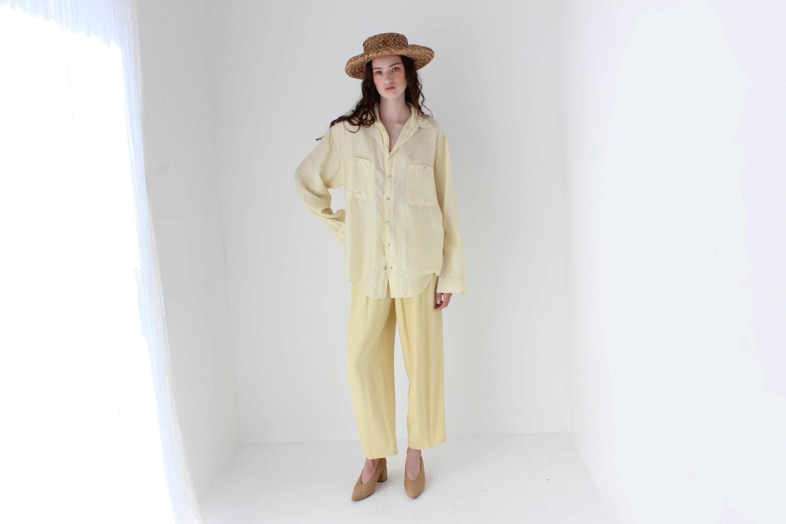 FRENCH COLLECTION 80s Sonia Rykiel Wide Sunshine Crepe Slacks