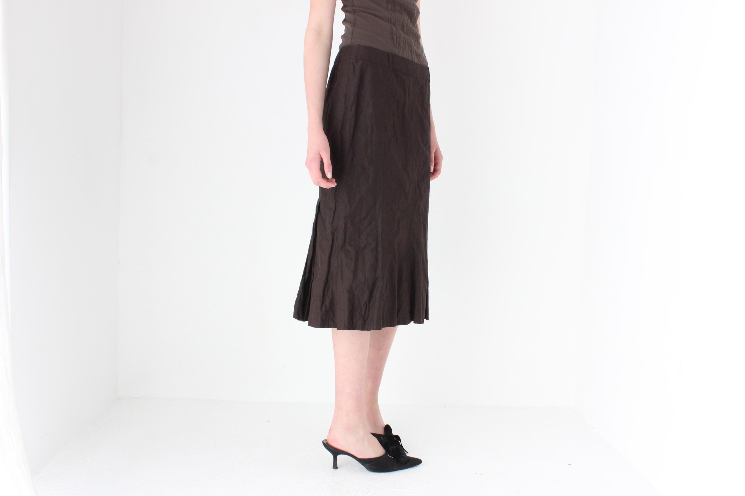 FRENCH COLLECTION Y2K Chocolate Metallic Skirt