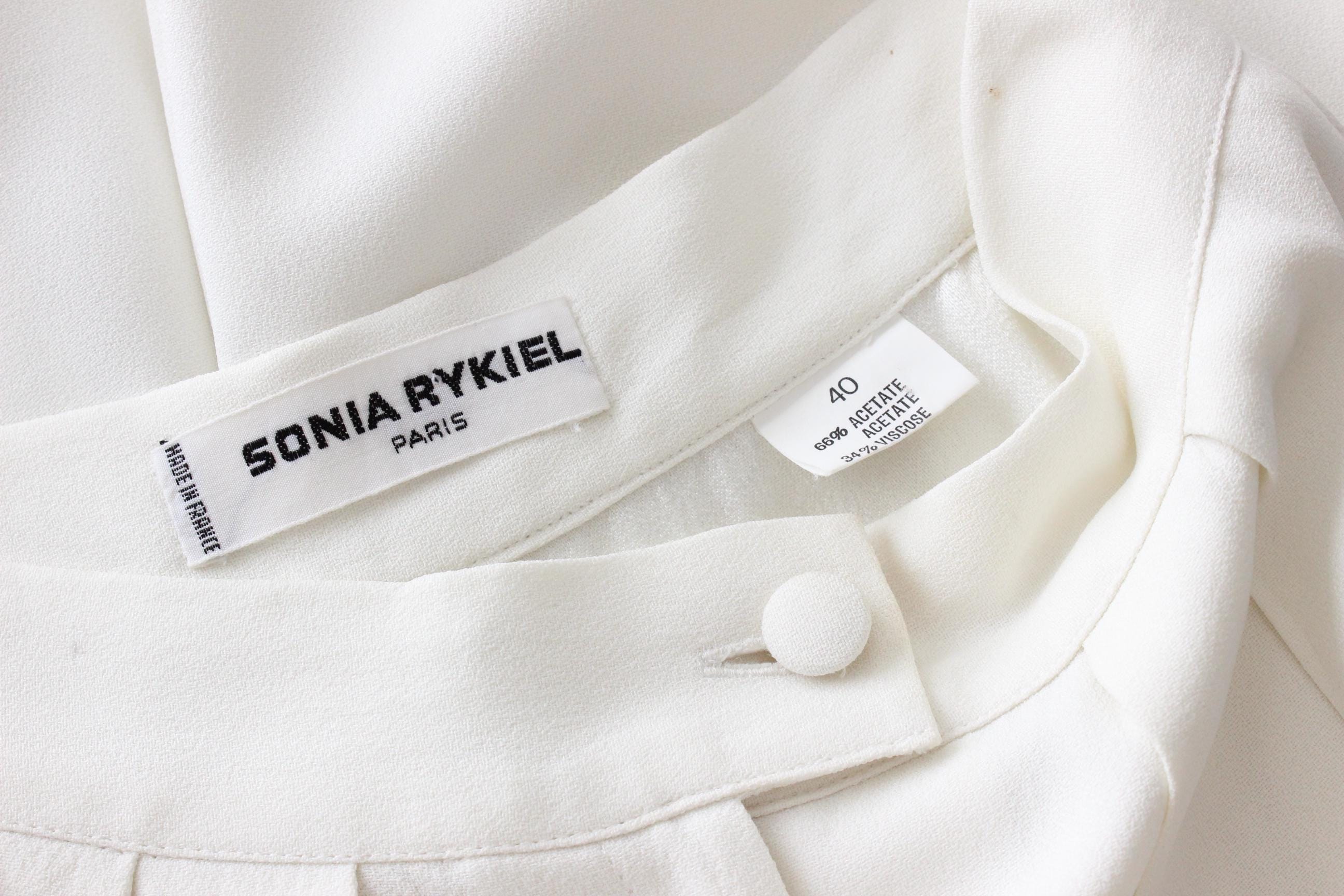 FRENCH COLLECTION 80s Sonia Rykiel Impossibly Chic Crepe Wide Leg Trousers