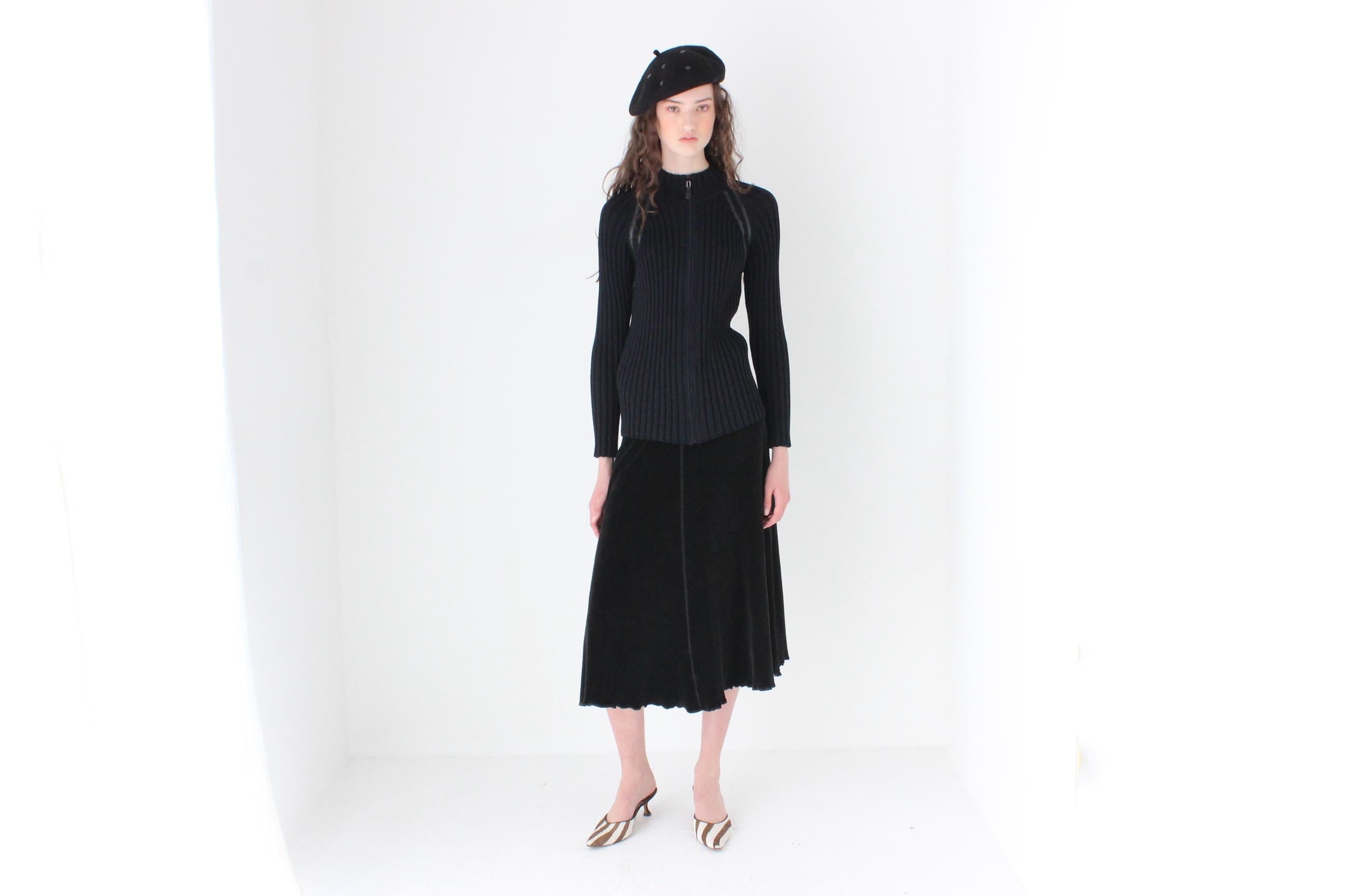 FRENCH COLLECTION 90s St John Sport Luxury Ribbed Zip Front Knit