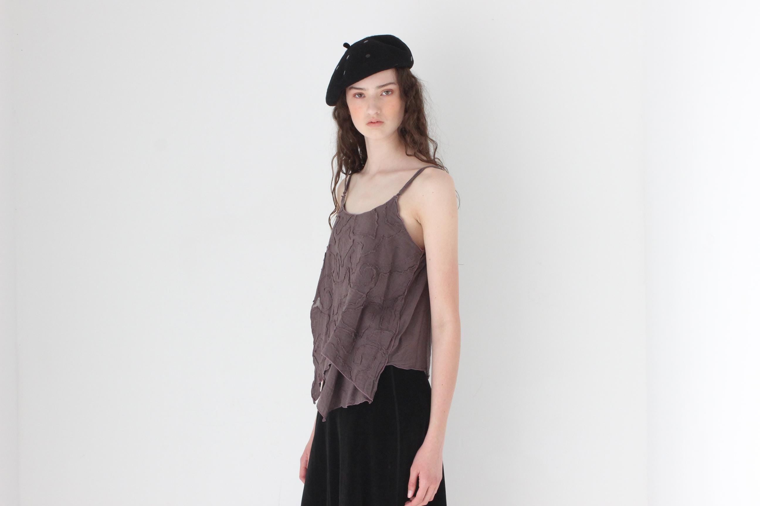 FRENCH COLLECTION 90s Layered & Textural Gauze Tank