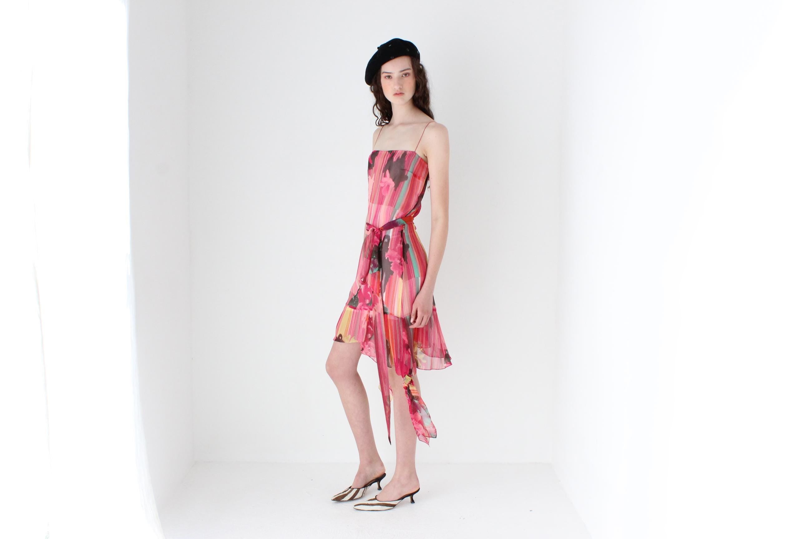 FRENCH COLLECTION Y2K Christian Lacroix Bazar Vintage Layered Asymmetric Cocktail Dress