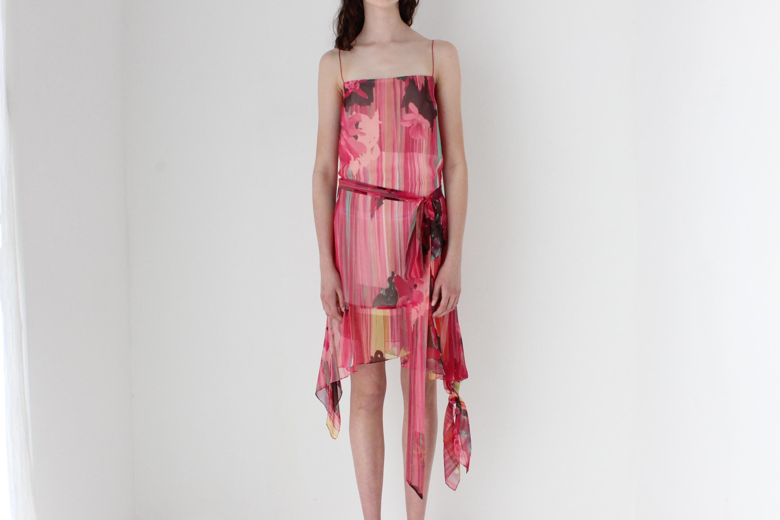 FRENCH COLLECTION Y2K Christian Lacroix Bazar Vintage Layered Asymmetric Cocktail Dress