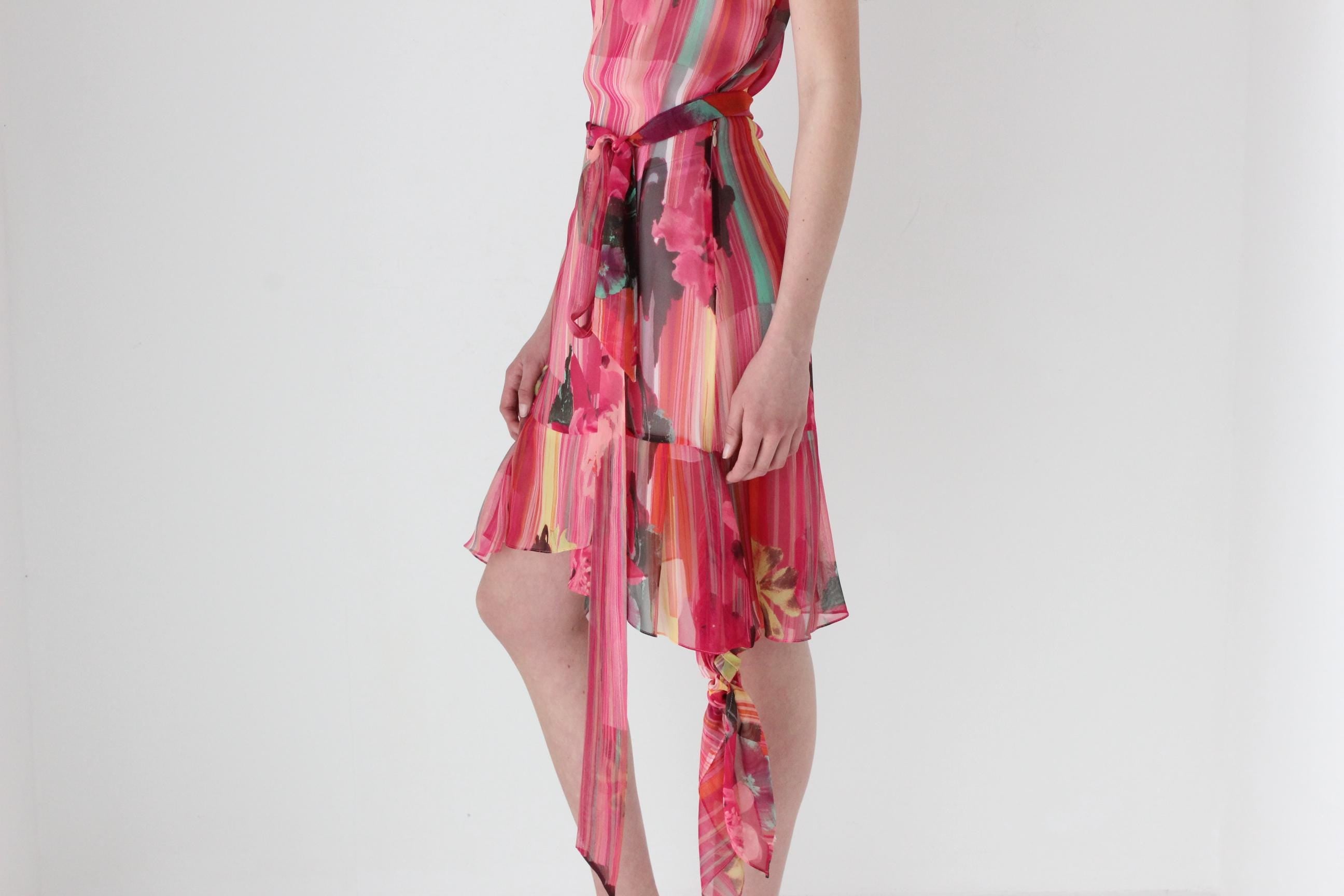 FRENCH COLLECTION Y2K Christian Lacroix Bazar Vintage Layered Asymmetric Cocktail Dress