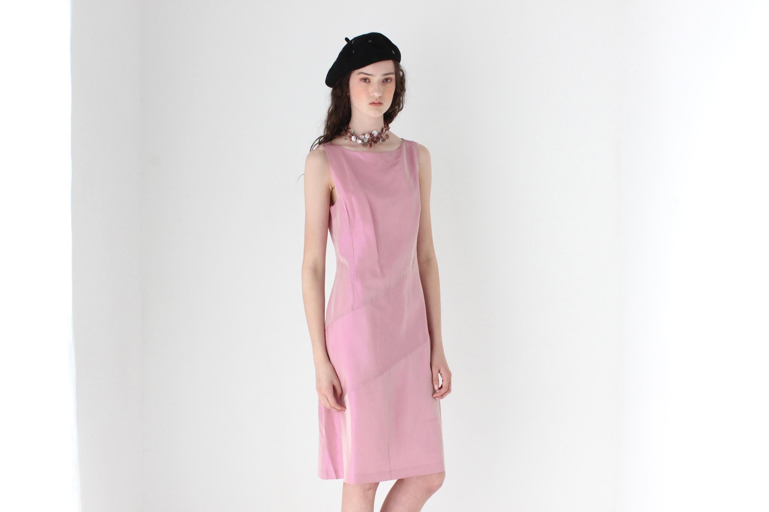 FRENCH COLLECTION 90s Iridescent Bateau Neck Dress