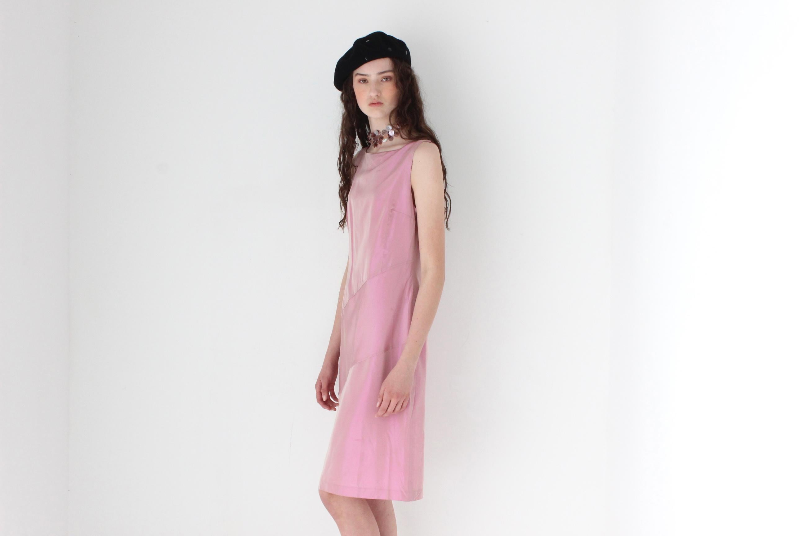 FRENCH COLLECTION 90s Iridescent Bateau Neck Dress