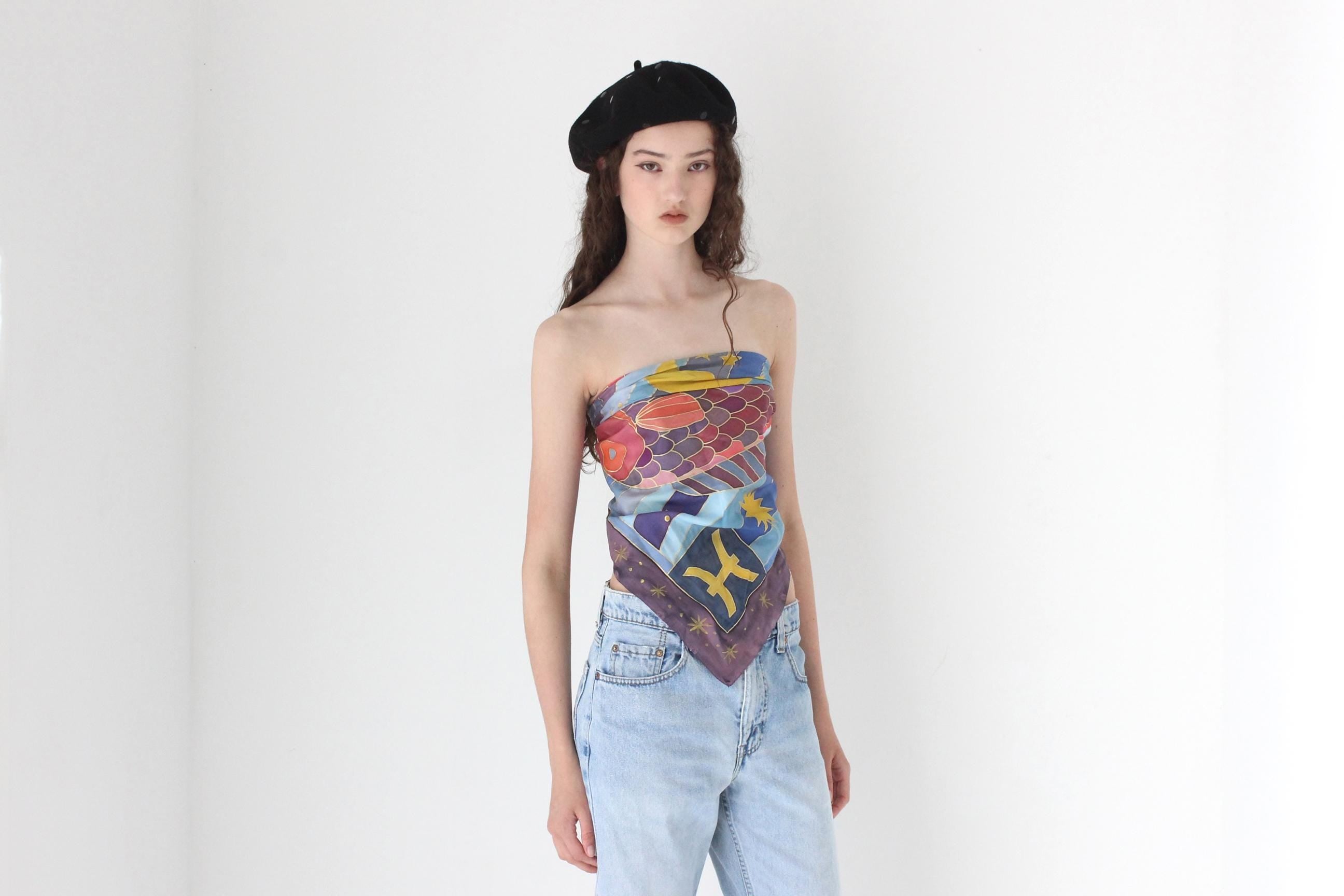 FRENCH COLLECTION 90s PISCES Celestial Silk Scarf