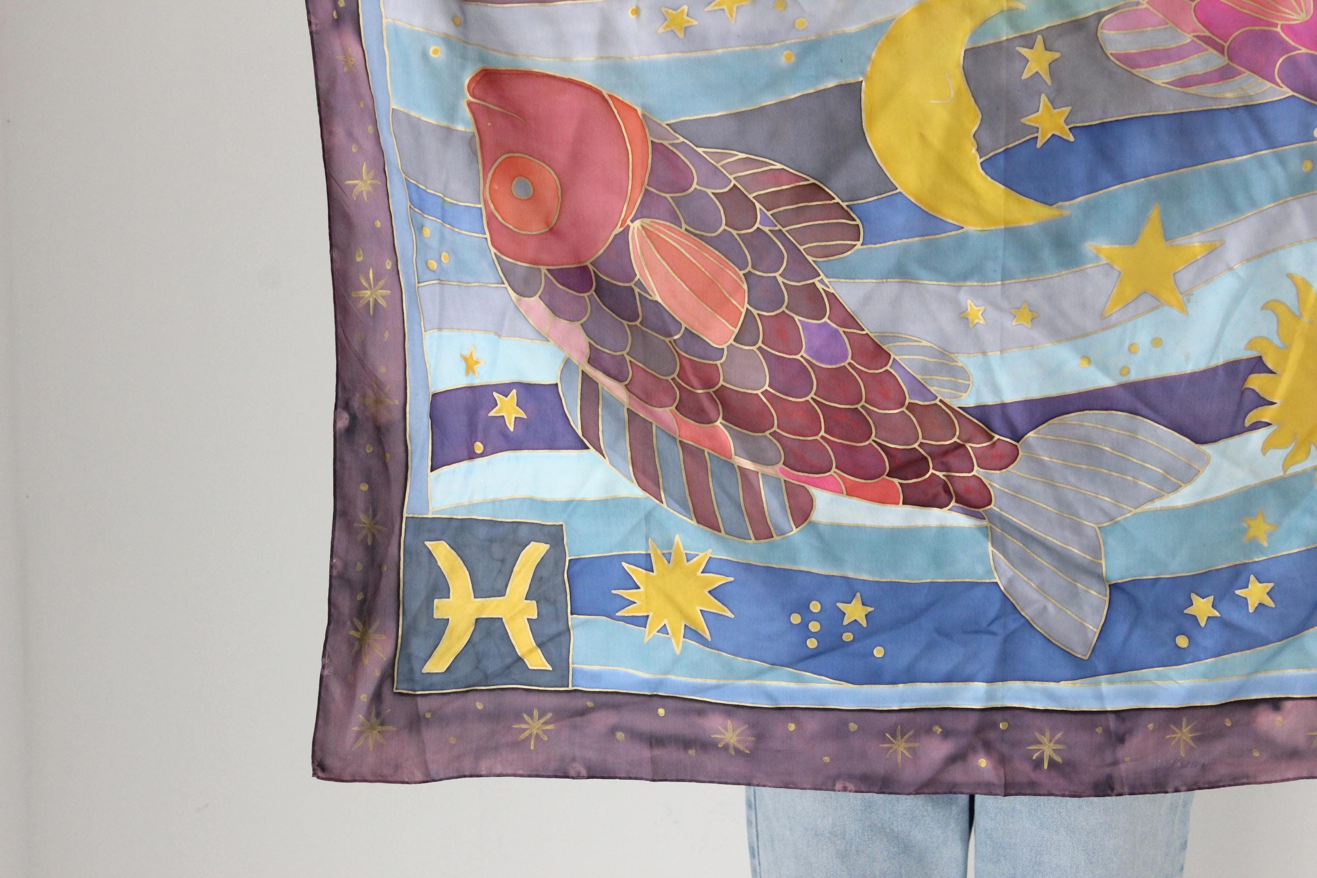 FRENCH COLLECTION 90s PISCES Celestial Silk Scarf