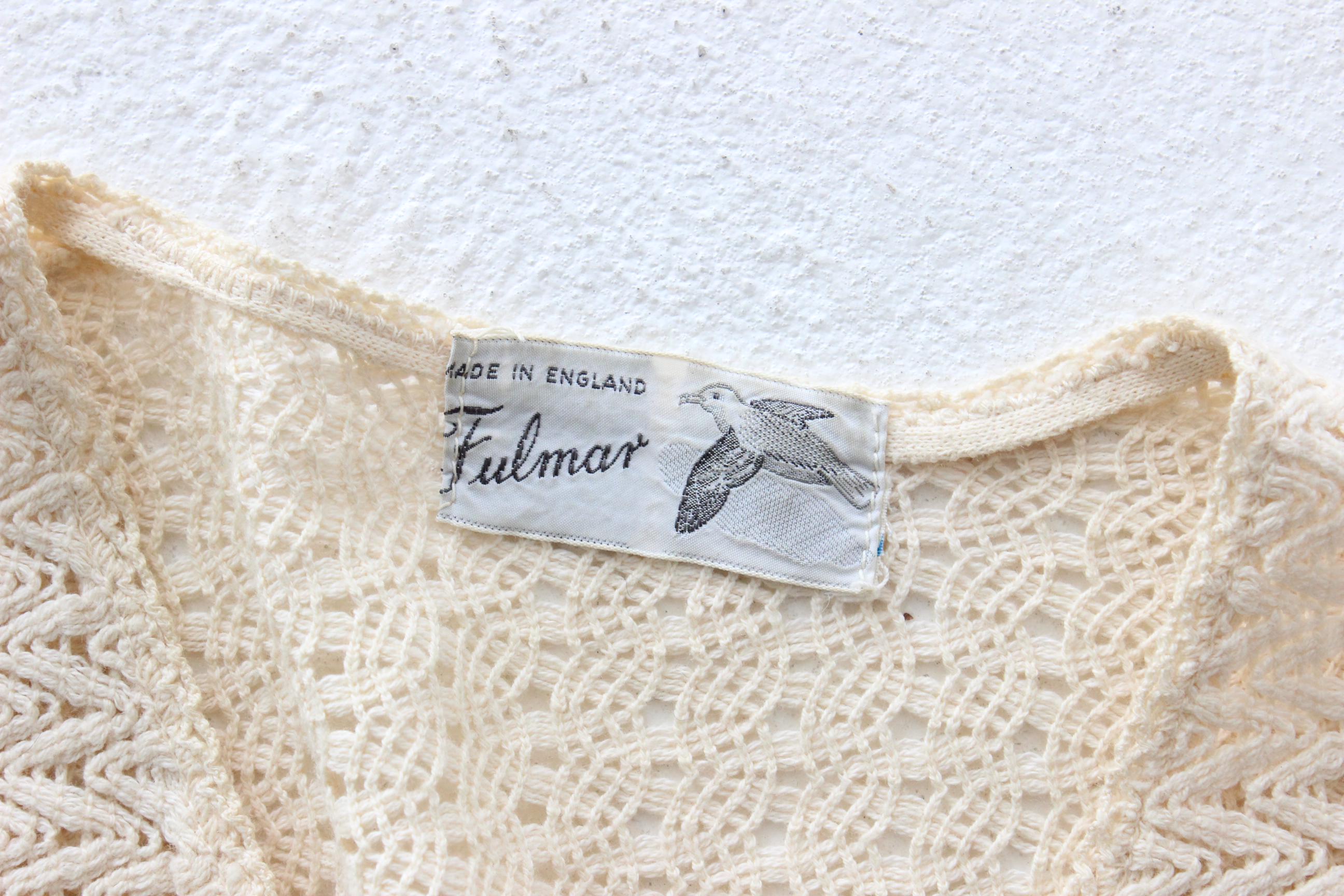 FRENCH COLLECTION 70s Cream Knit Vest