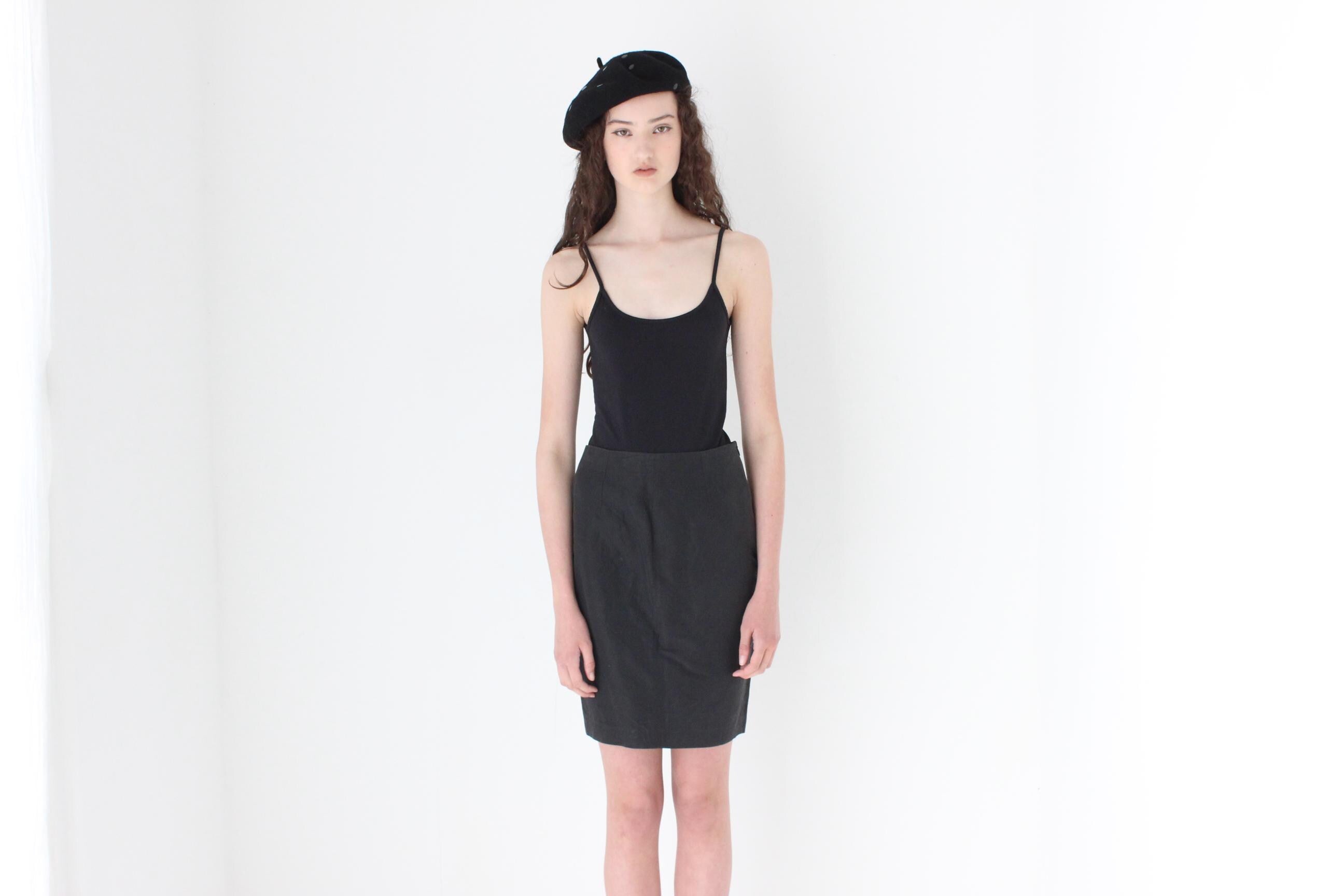 FRENCH COLLECTION 90s Romeo Gigli Washed Ramie Mini Skirt