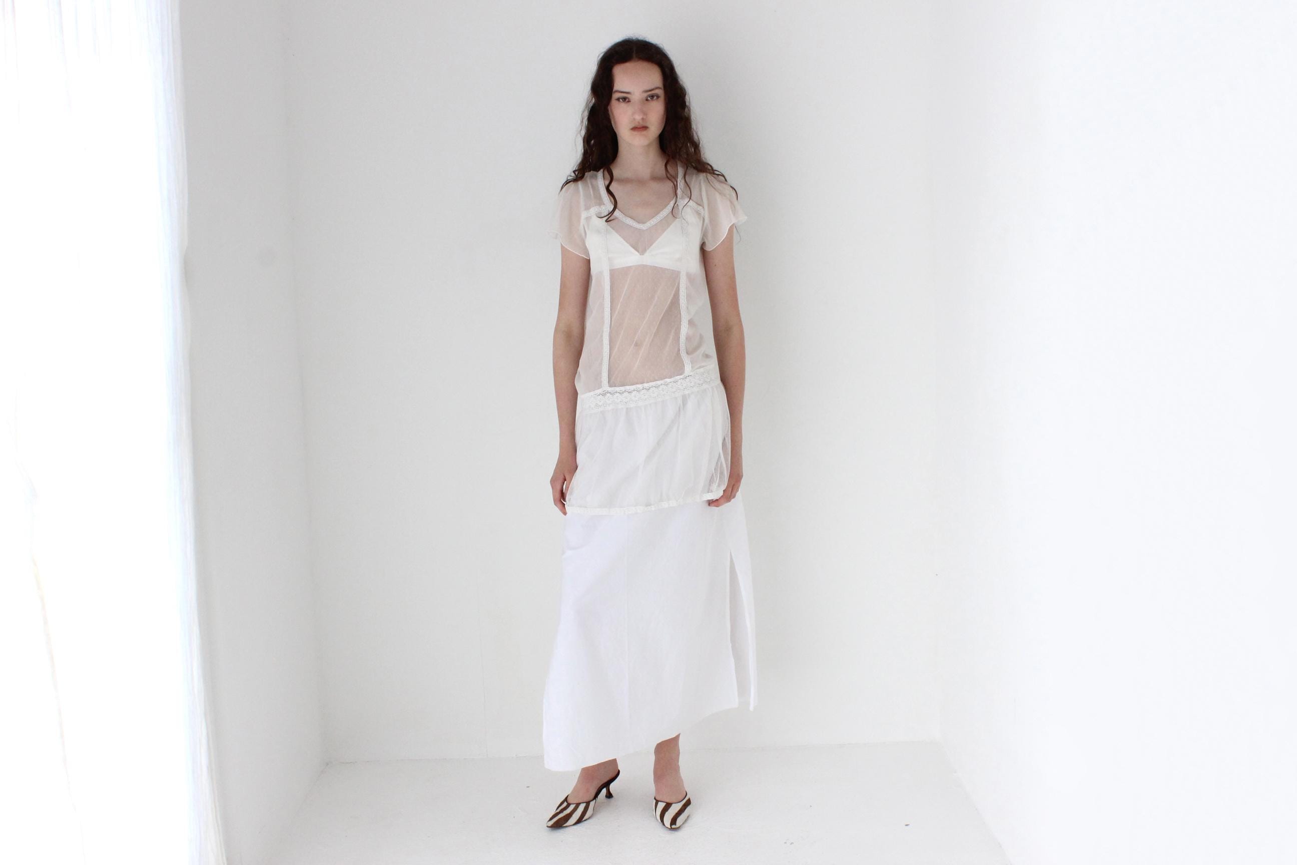 FRENCH COLLECTION Y2K Sheer Tulle Mesh Dress