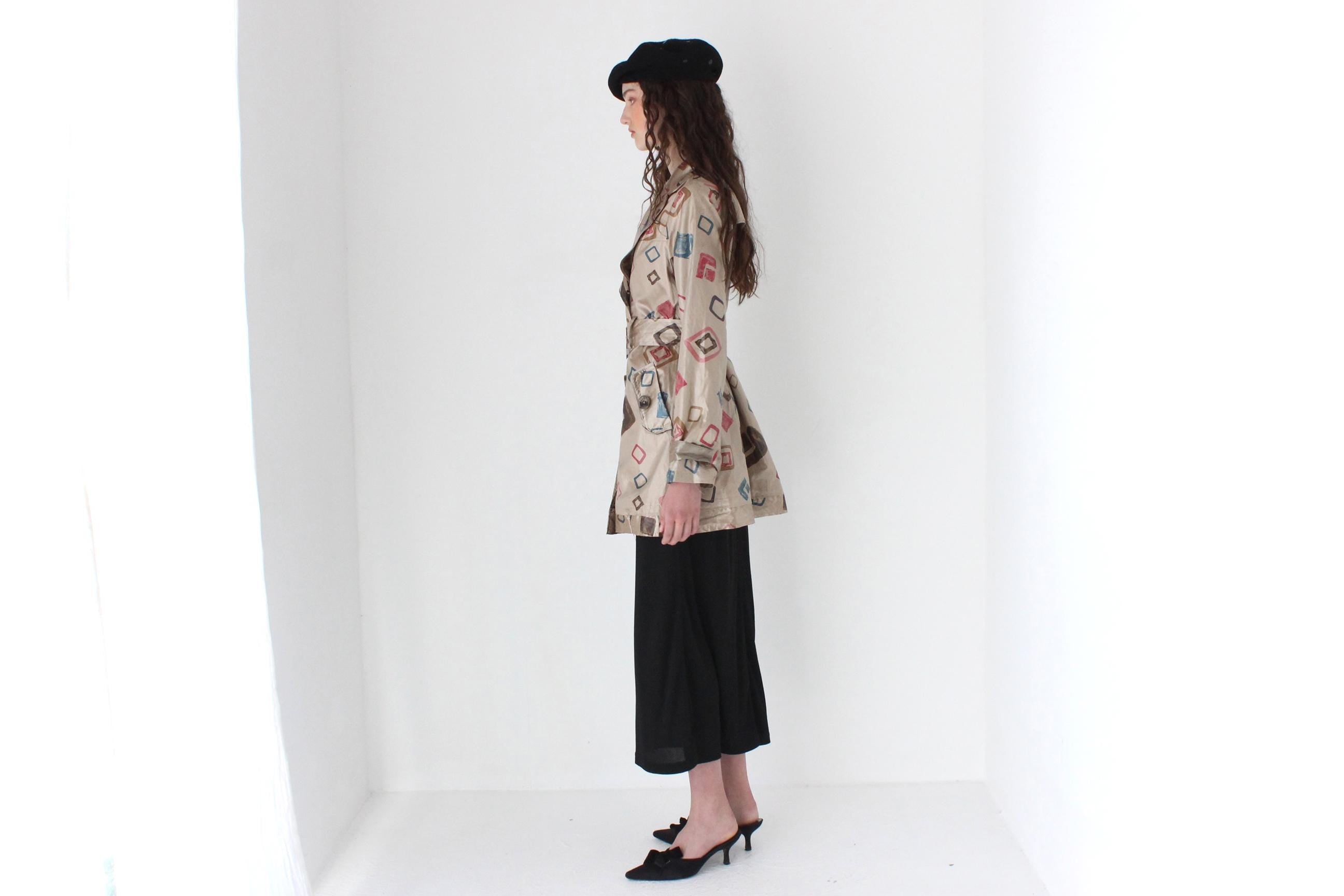 FRENCH COLLECTION 90s Printed Vinyl Coat