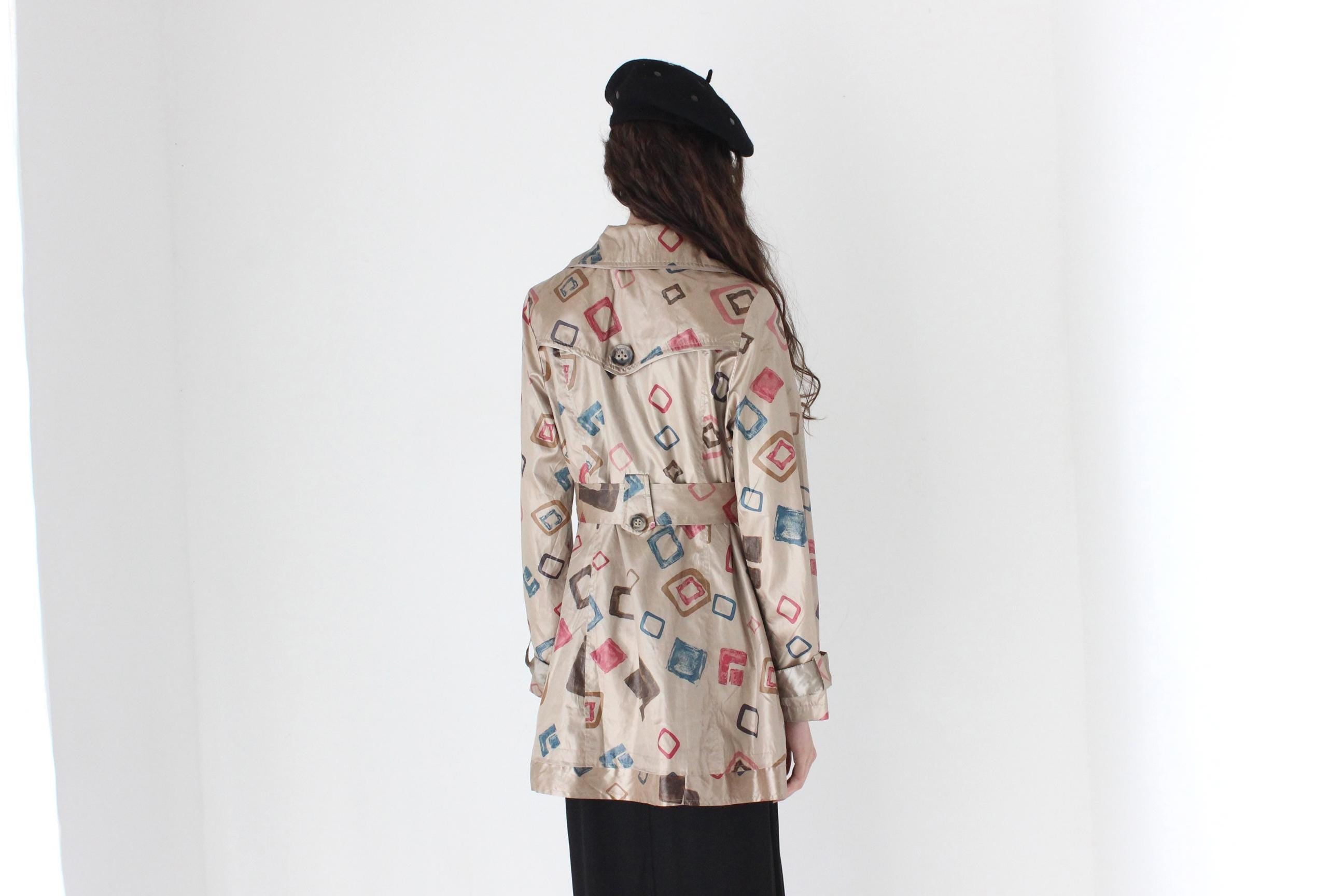 FRENCH COLLECTION 90s Printed Vinyl Coat