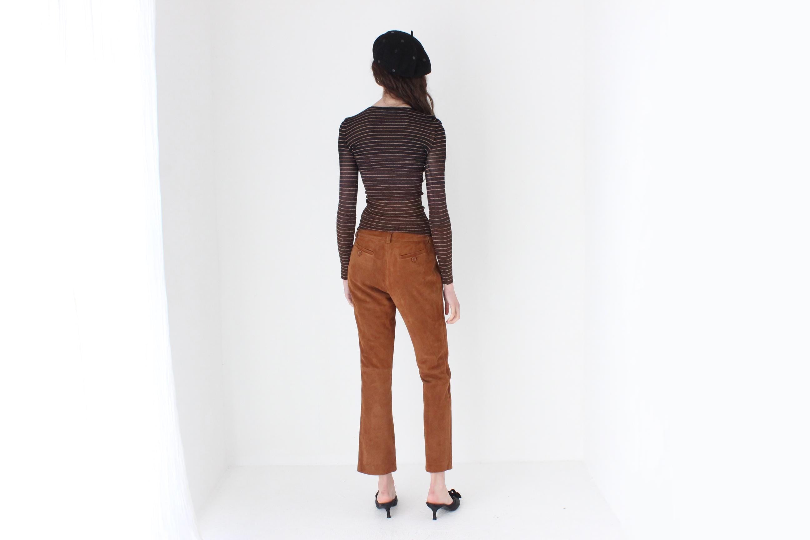 FRENCH COLLECTION 90s Moschino Genuine Suede Beatnik Trousers