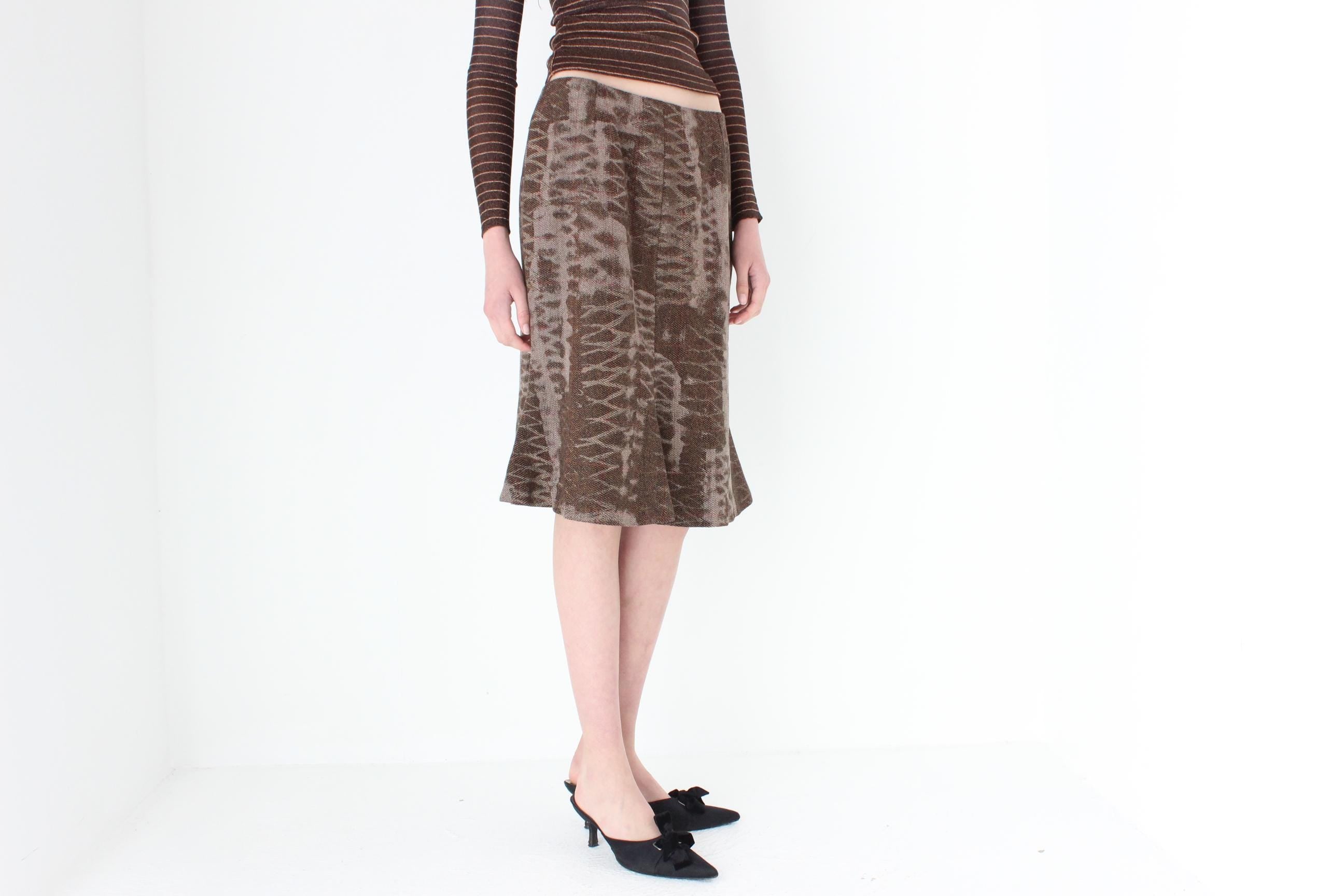 FRENCH COLLECTION 90s Christian Lacroix Abstract Woven Skirt