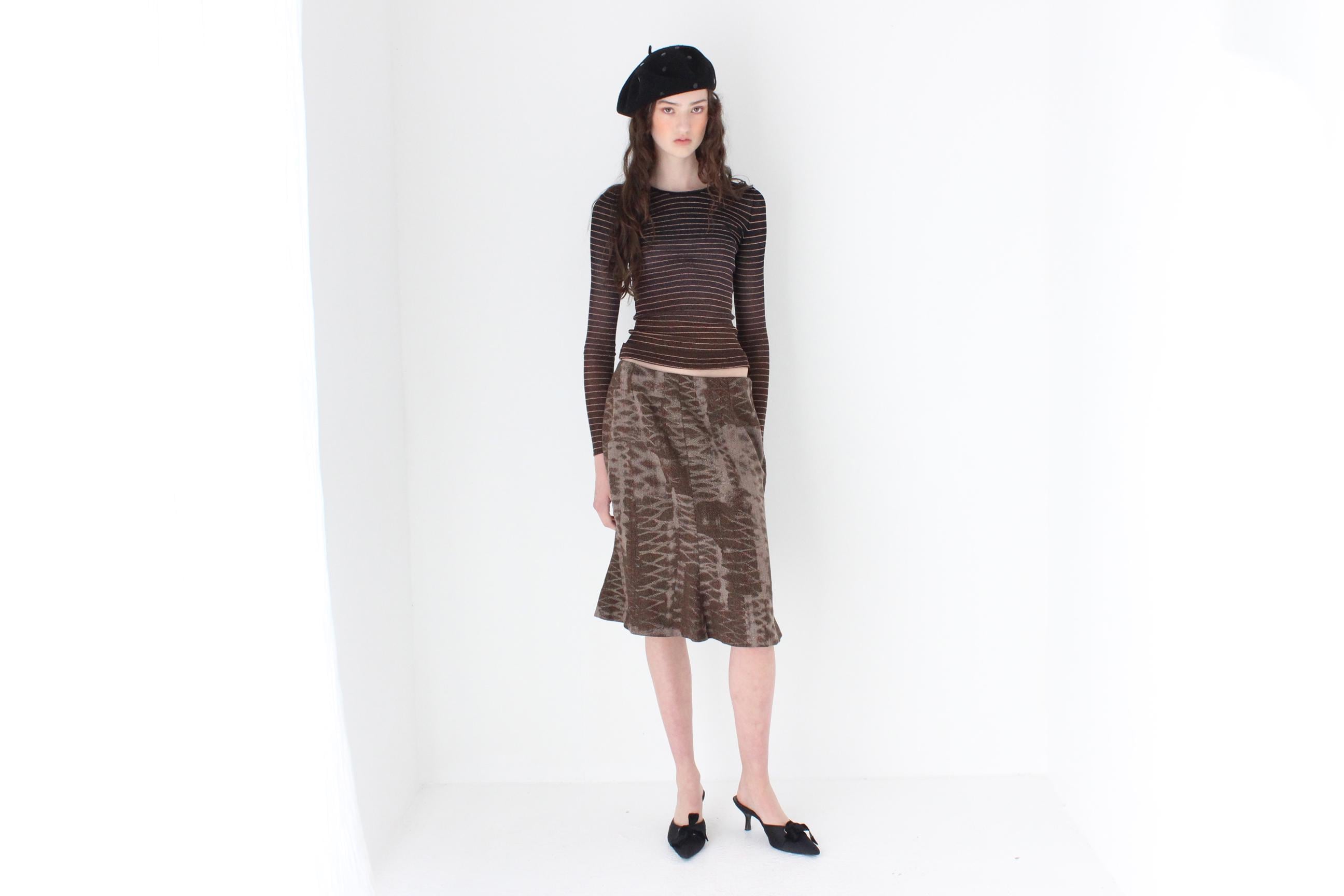 FRENCH COLLECTION 90s Christian Lacroix Abstract Woven Skirt