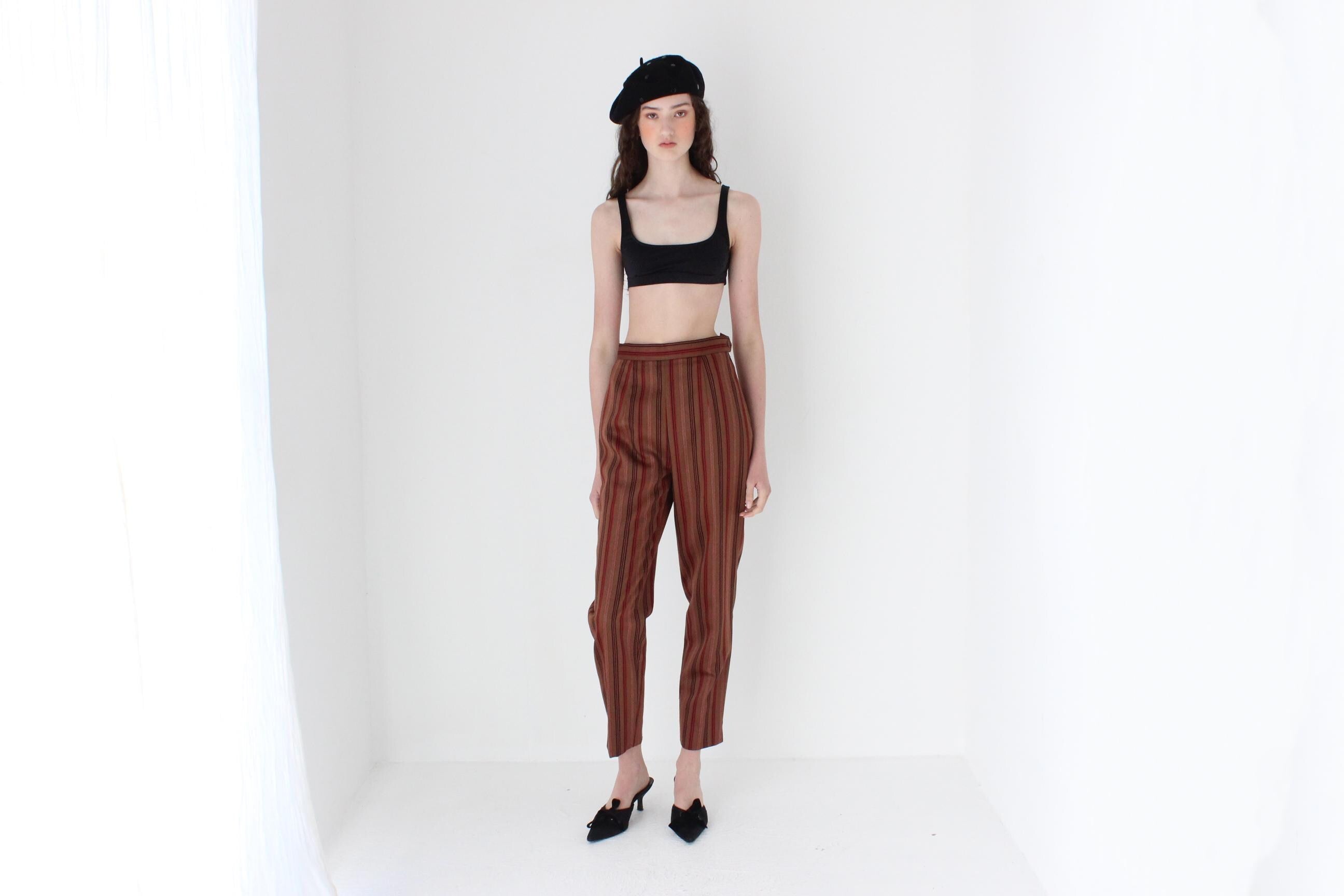 FRENCH COLLECTION 80s KENZO Paris Pure Wool Striped Pants
