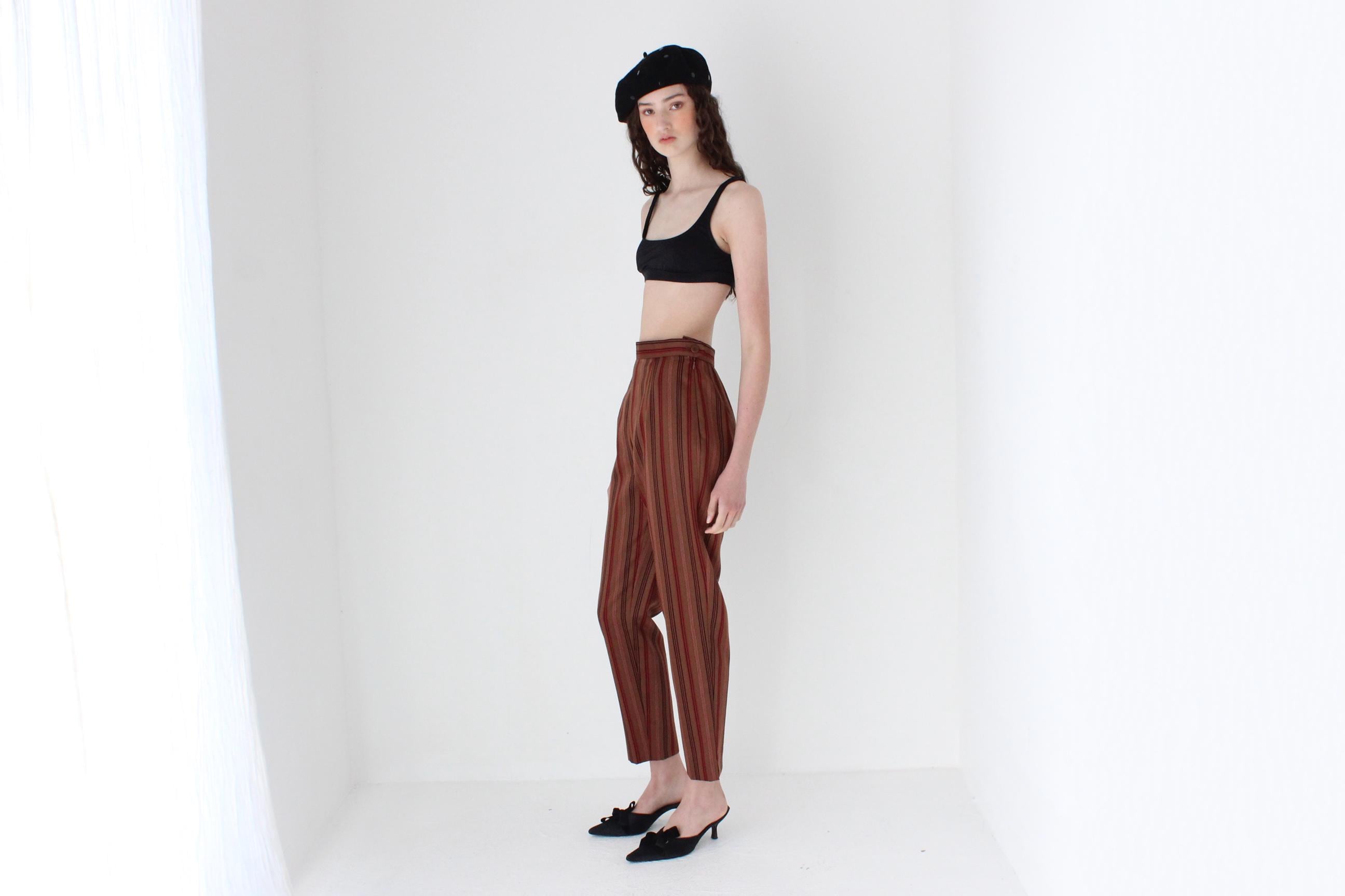 FRENCH COLLECTION 80s KENZO Paris Pure Wool Striped Pants