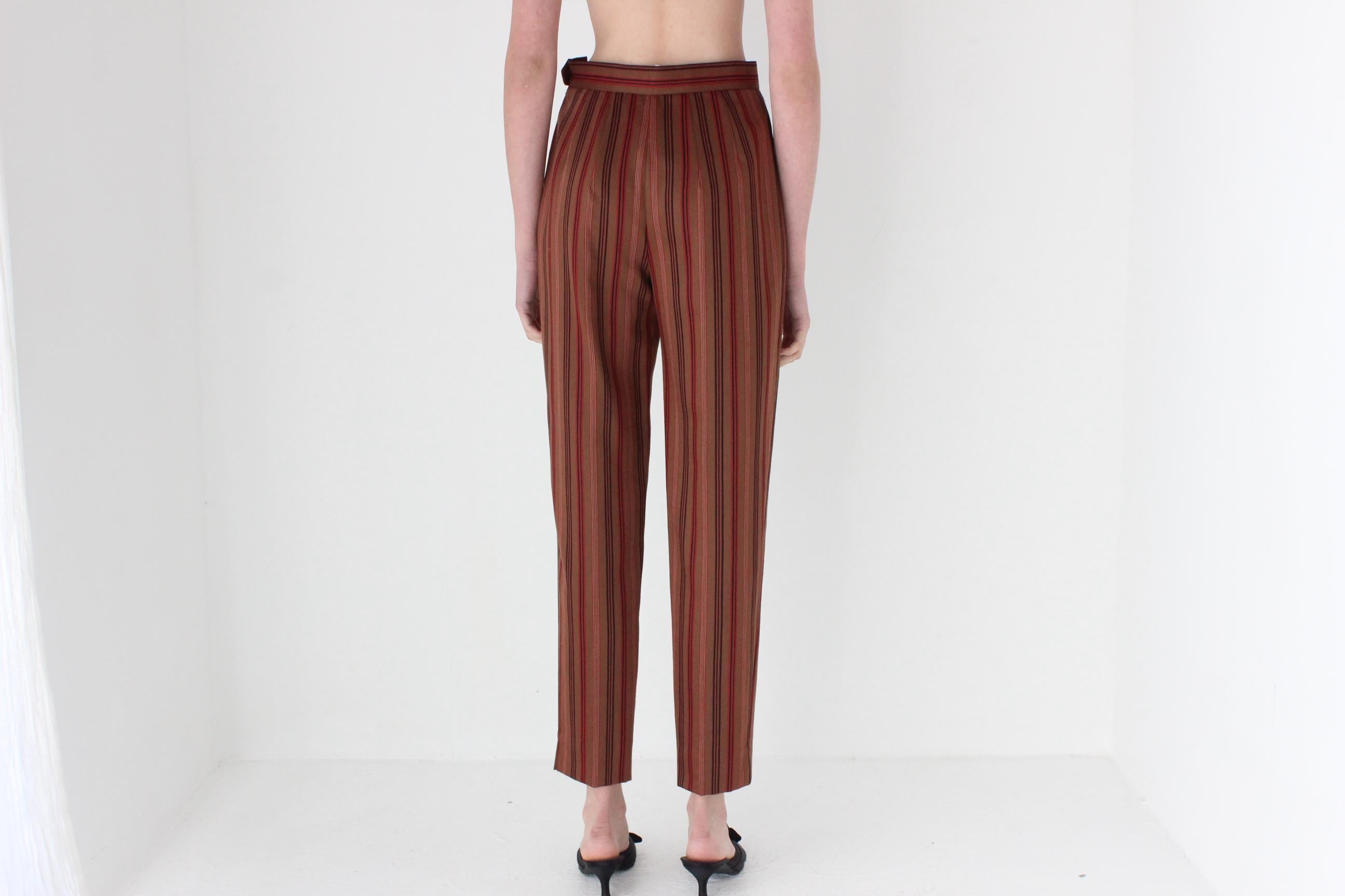 FRENCH COLLECTION 80s KENZO Paris Pure Wool Striped Pants