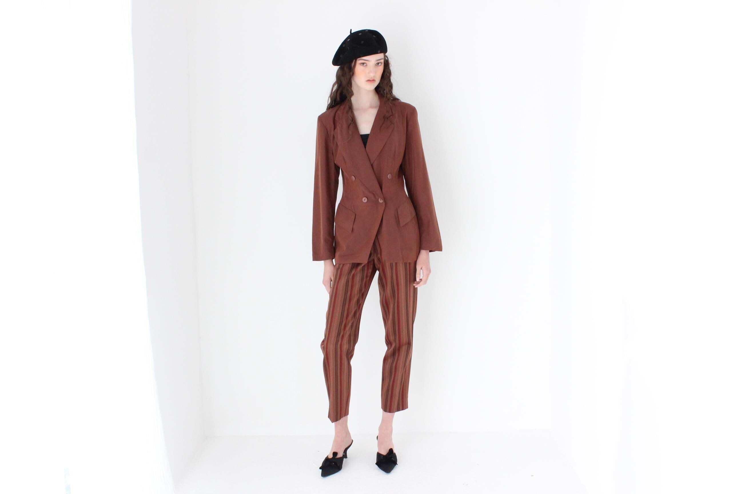 FRENCH COLLECTION 80s Mimsy Paris Chestnut Brown Suit Blazer