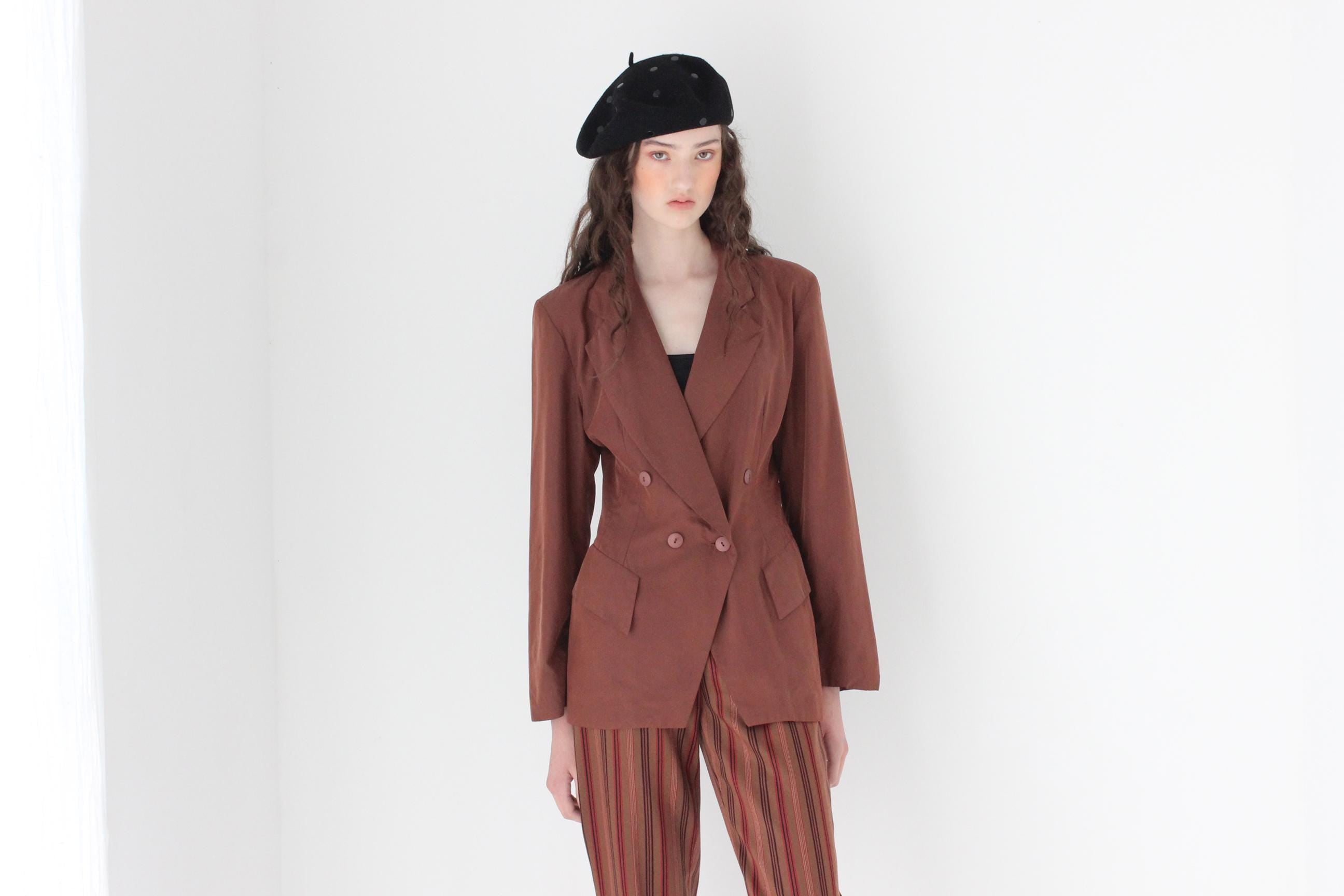 FRENCH COLLECTION 80s Mimsy Paris Chestnut Brown Suit Blazer