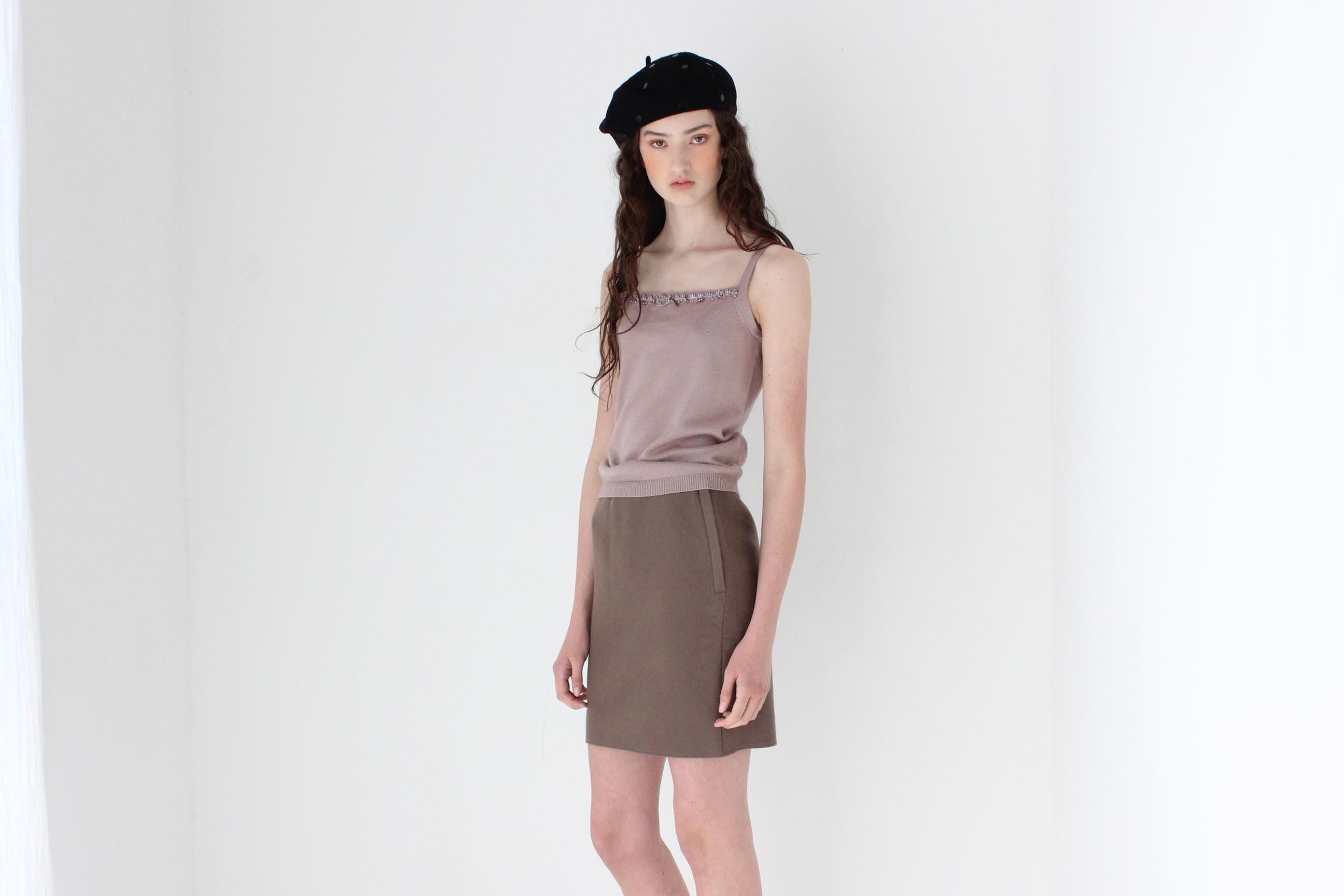 FRENCH COLLECTION Y2K Knit Tank w/ Bow