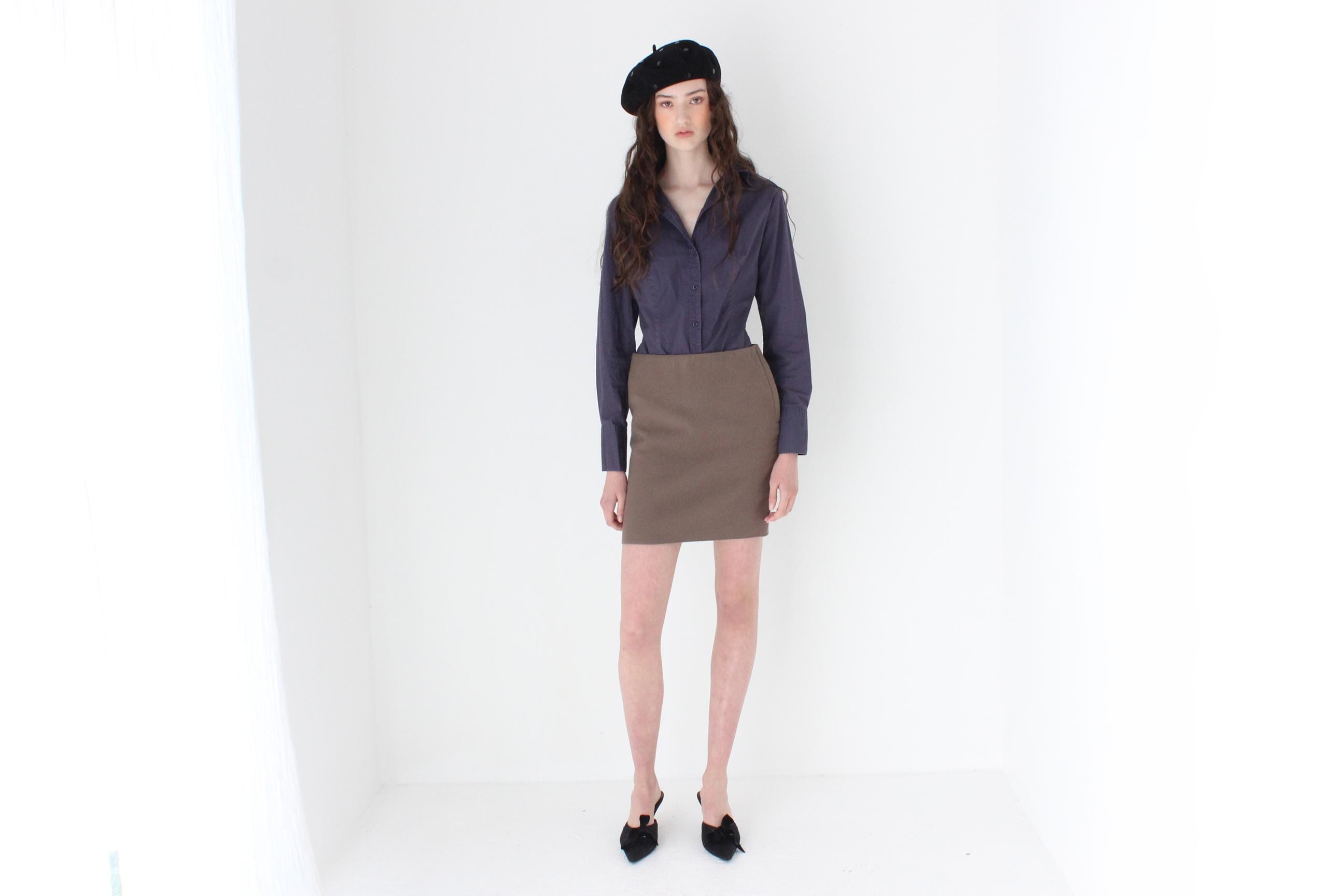 FRENCH COLLECTION 2000s Pure Wool Mini Skirt by Lanvin