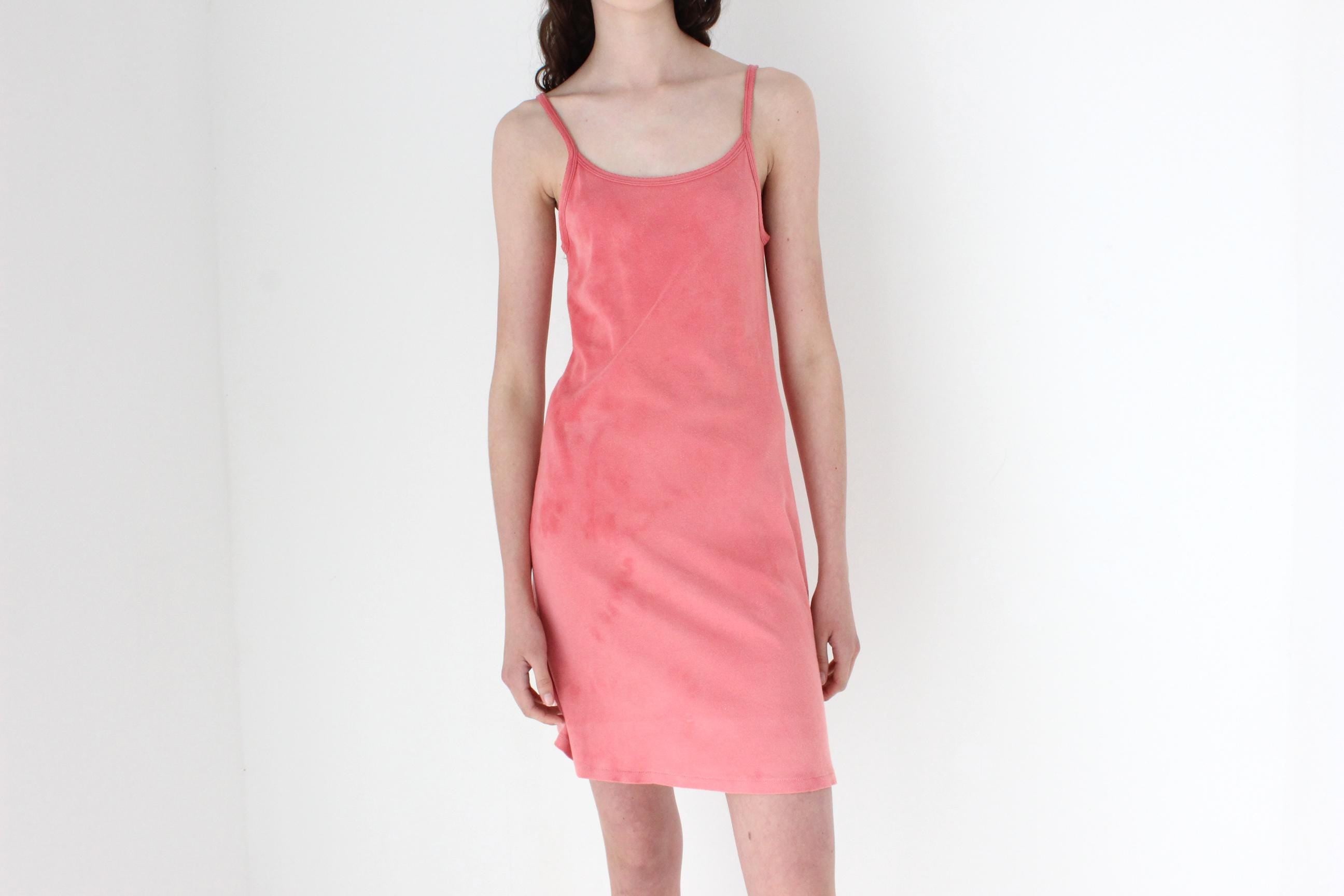 FRENCH COLLECTION 90s Tie Dye Cotton Tank Mini Slip Dress