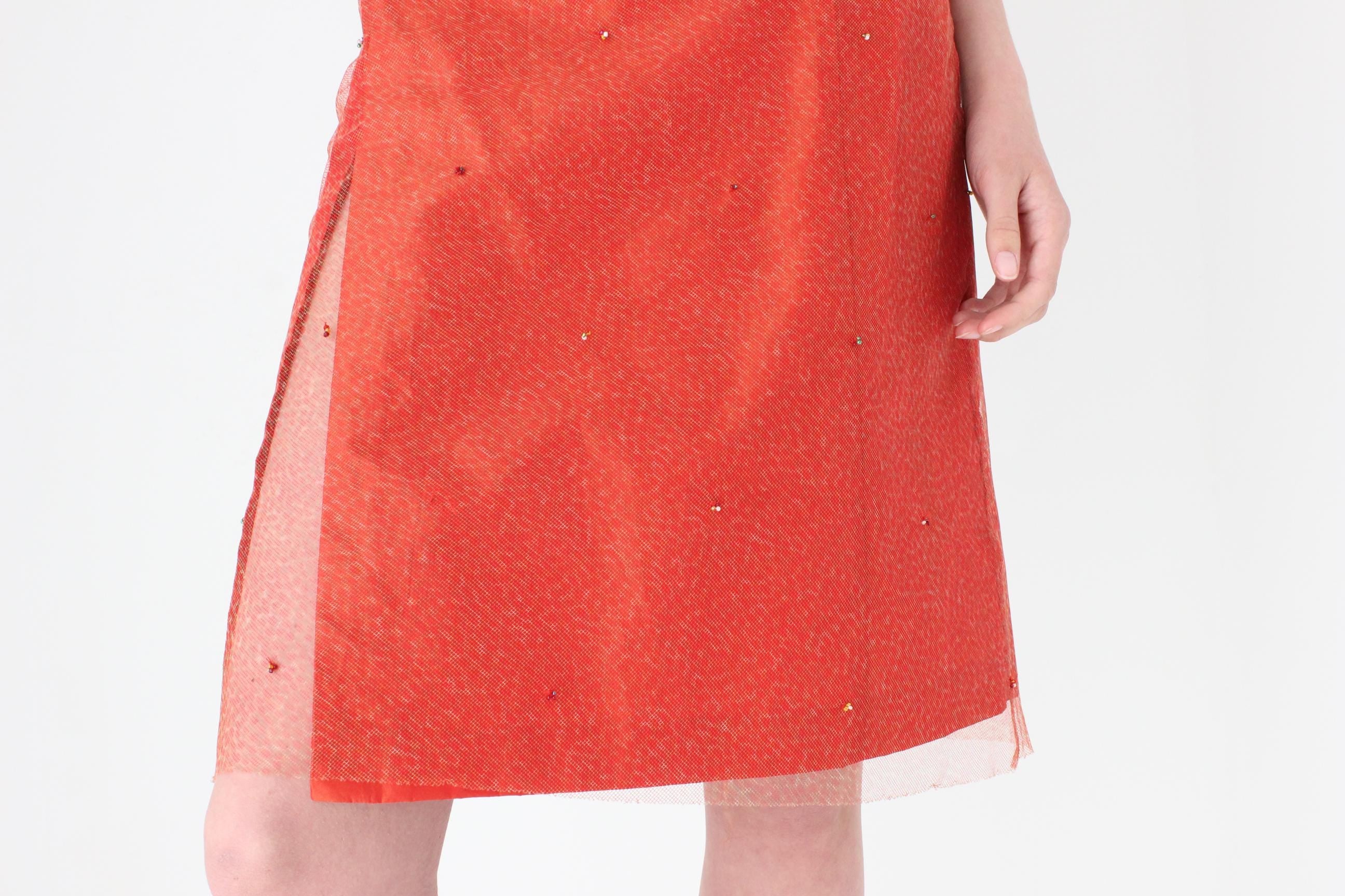 FRENCH COLLECTION 90s Tulle Mesh & Taffeta Strapless Carrie Cocktail Dress