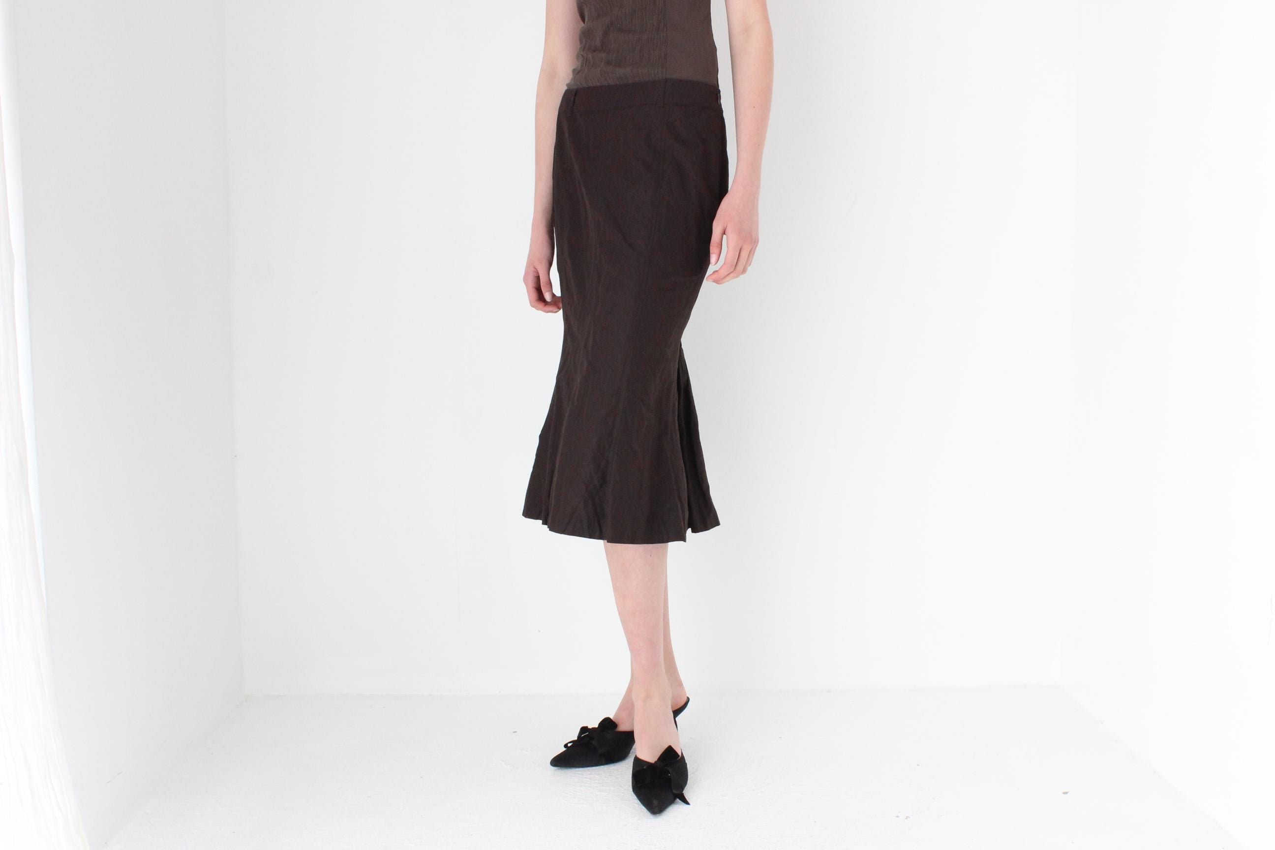 FRENCH COLLECTION Y2K Chocolate Metallic Skirt