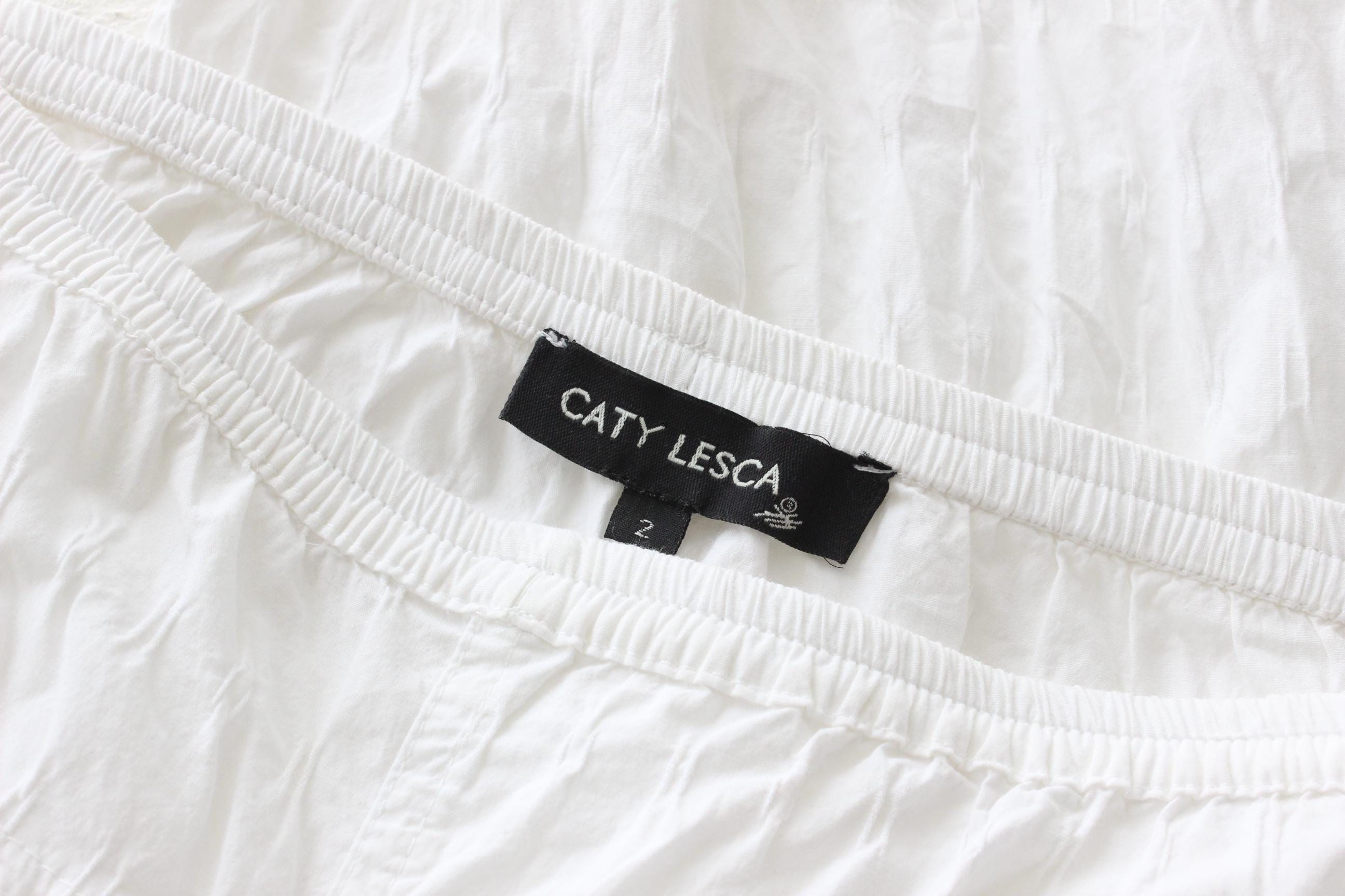 FRENCH COLLECTION Y2K Cotton Balloon Leg Pants w/ Macrame Trim & 3D Flowers