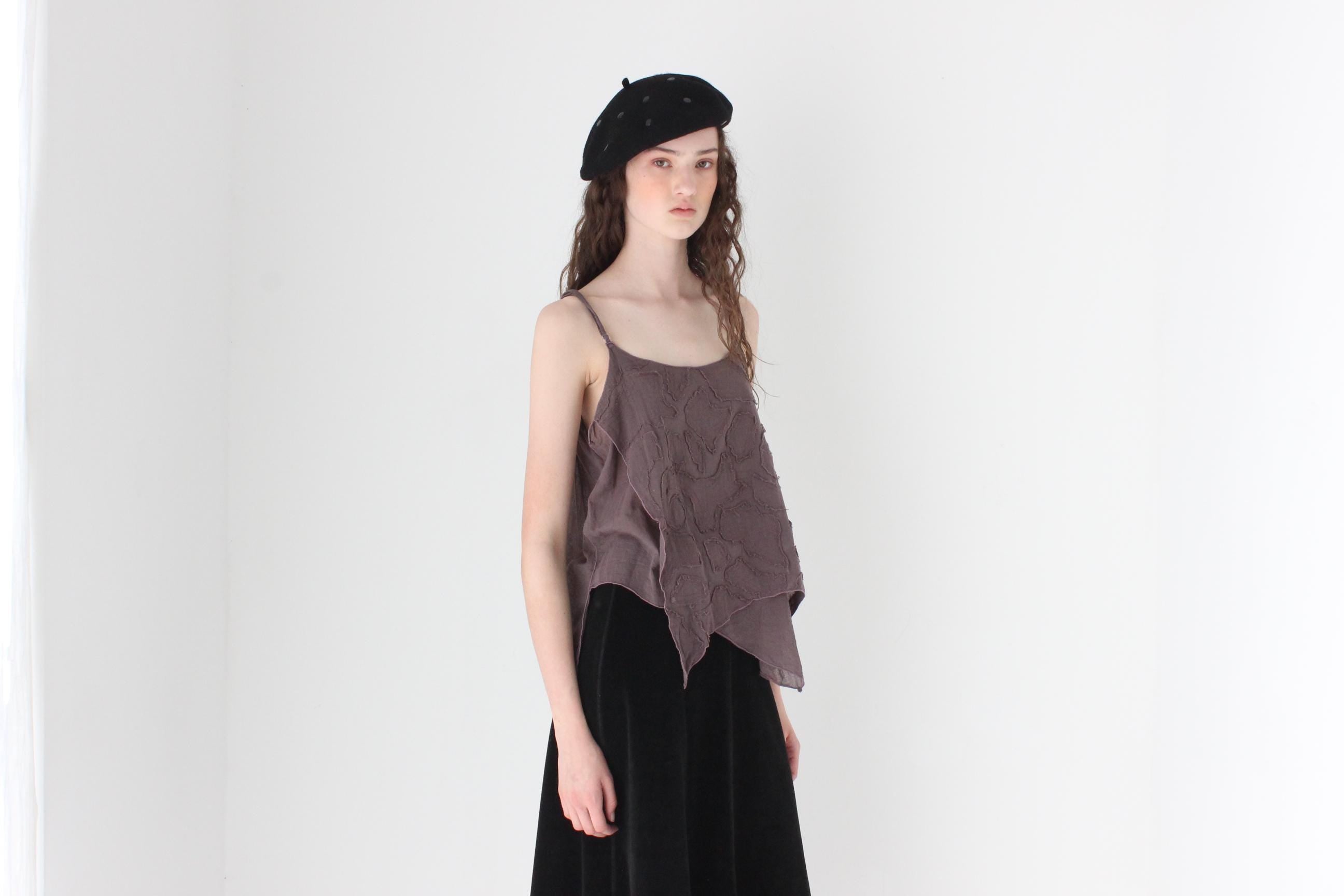 FRENCH COLLECTION 90s Layered & Textural Gauze Tank