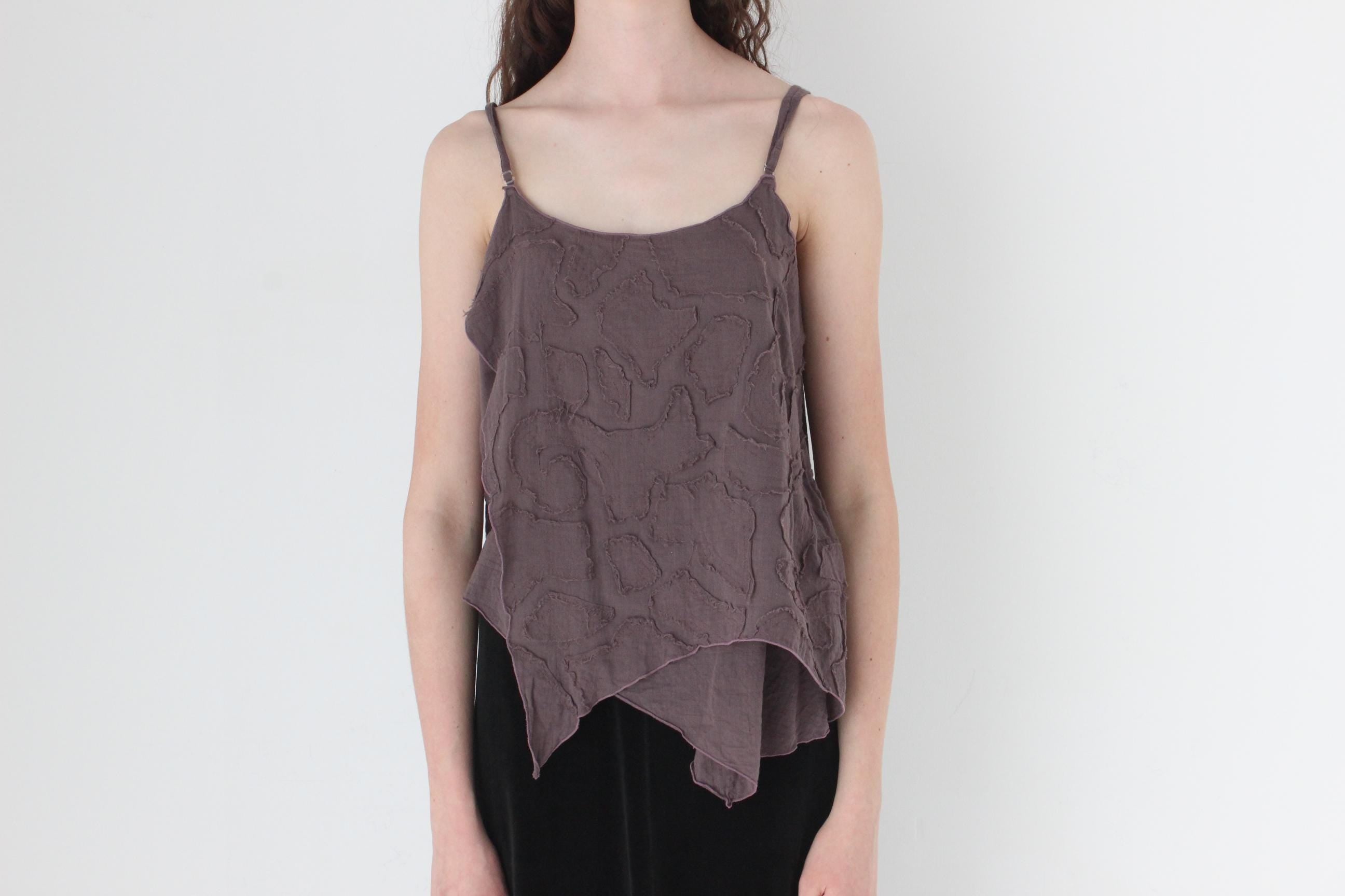 FRENCH COLLECTION 90s Layered & Textural Gauze Tank