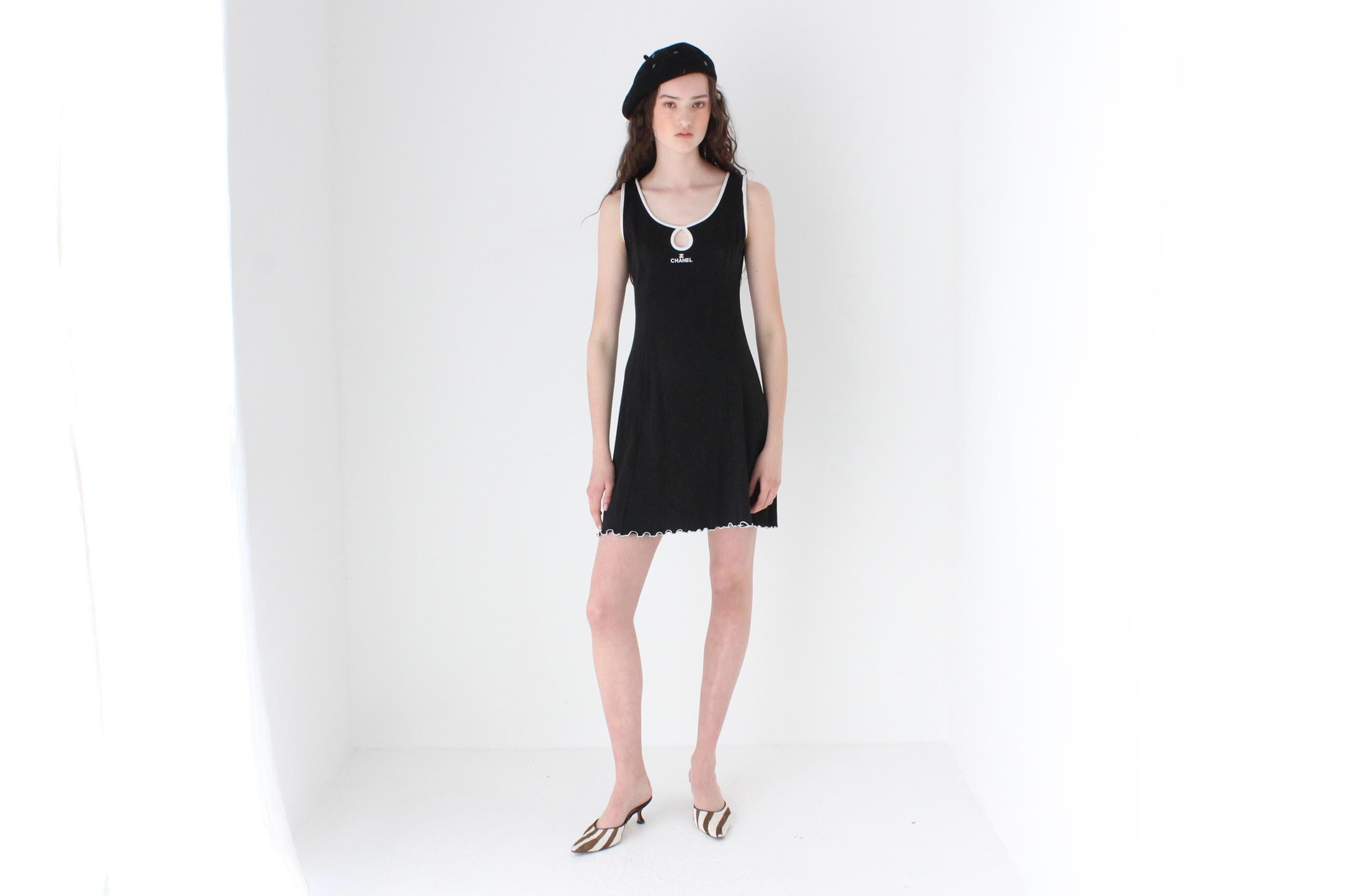 FRENCH COLLECTION 90s Bootleg 'Chanel' Tennis Dress