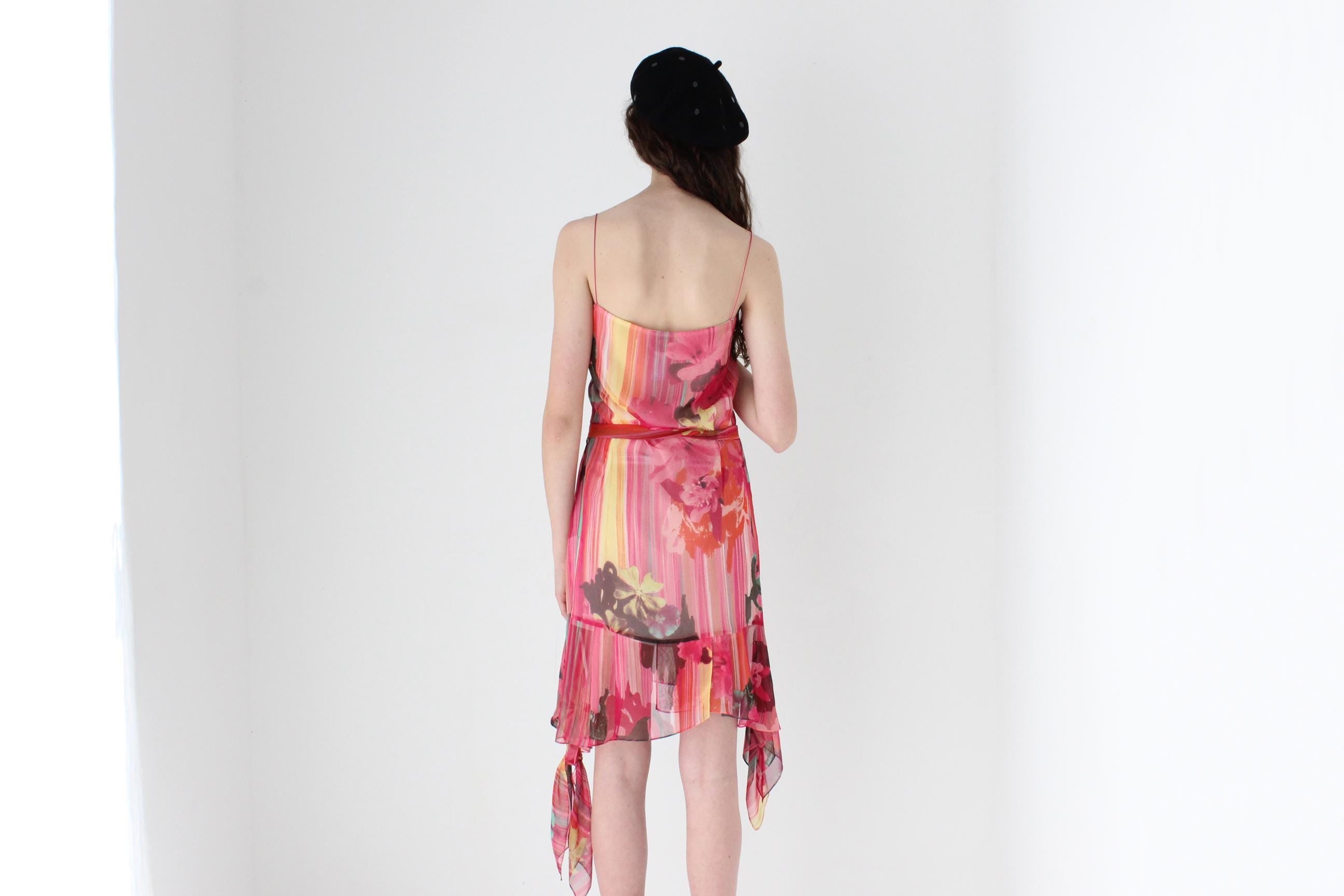 FRENCH COLLECTION Y2K Christian Lacroix Bazar Vintage Layered Asymmetric Cocktail Dress