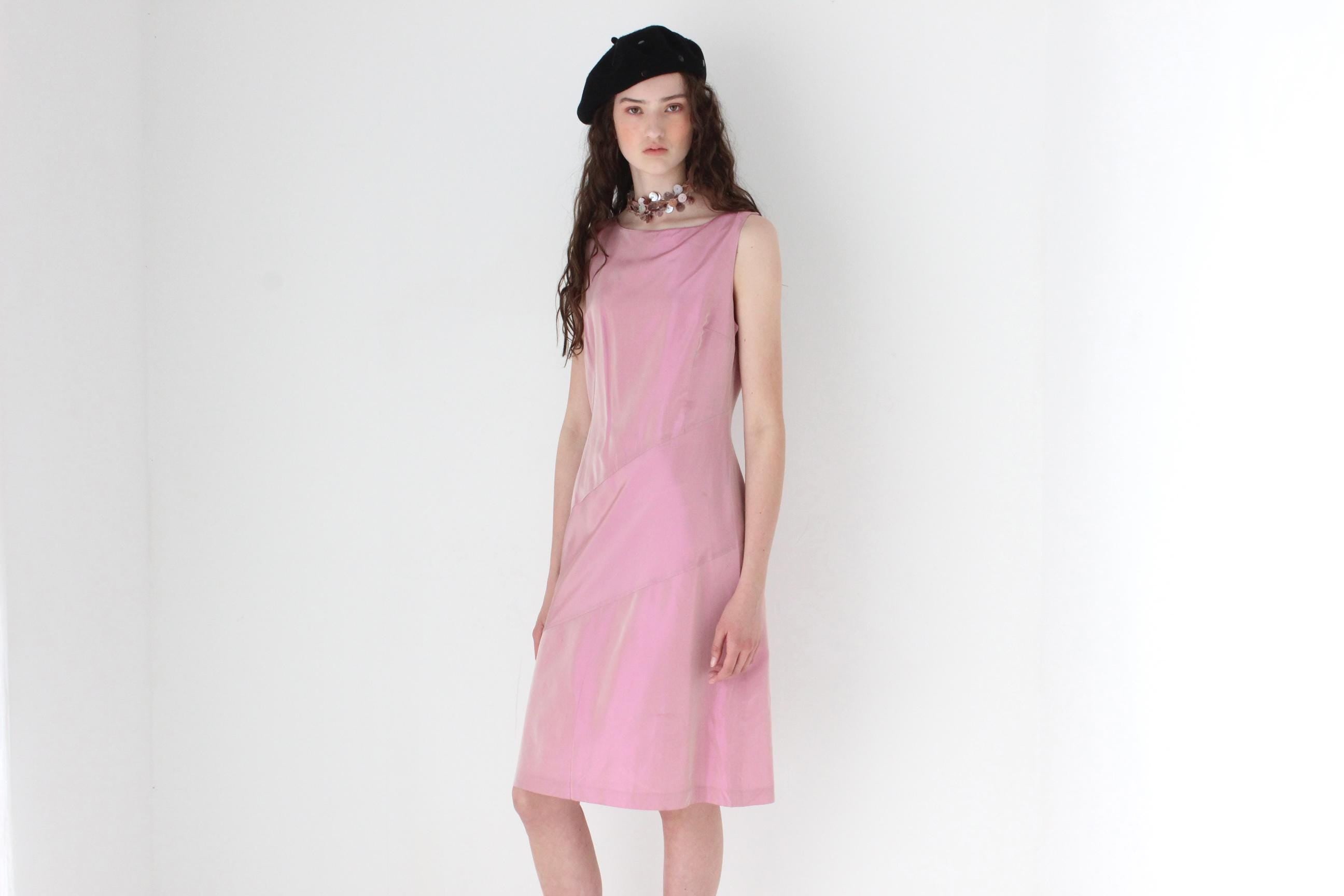 FRENCH COLLECTION 90s Iridescent Bateau Neck Dress