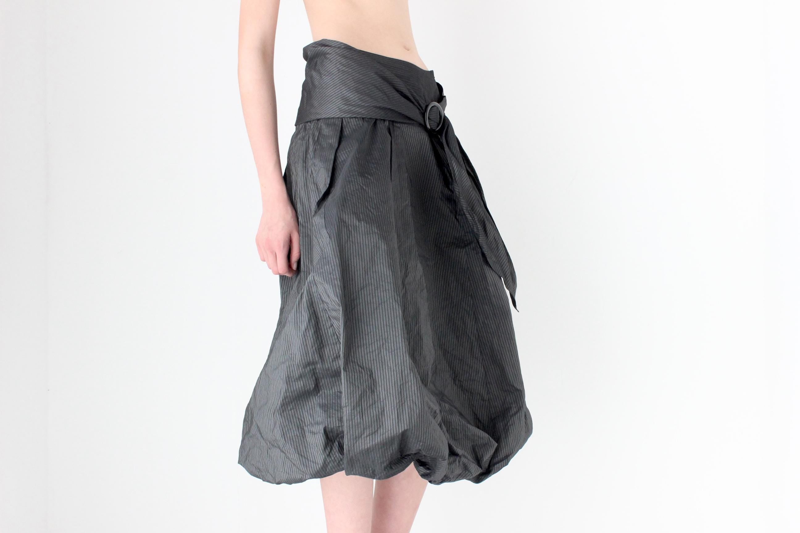 FRENCH COLLECTION Y2K Pewter Metallic Sculptural Bubble Skirt