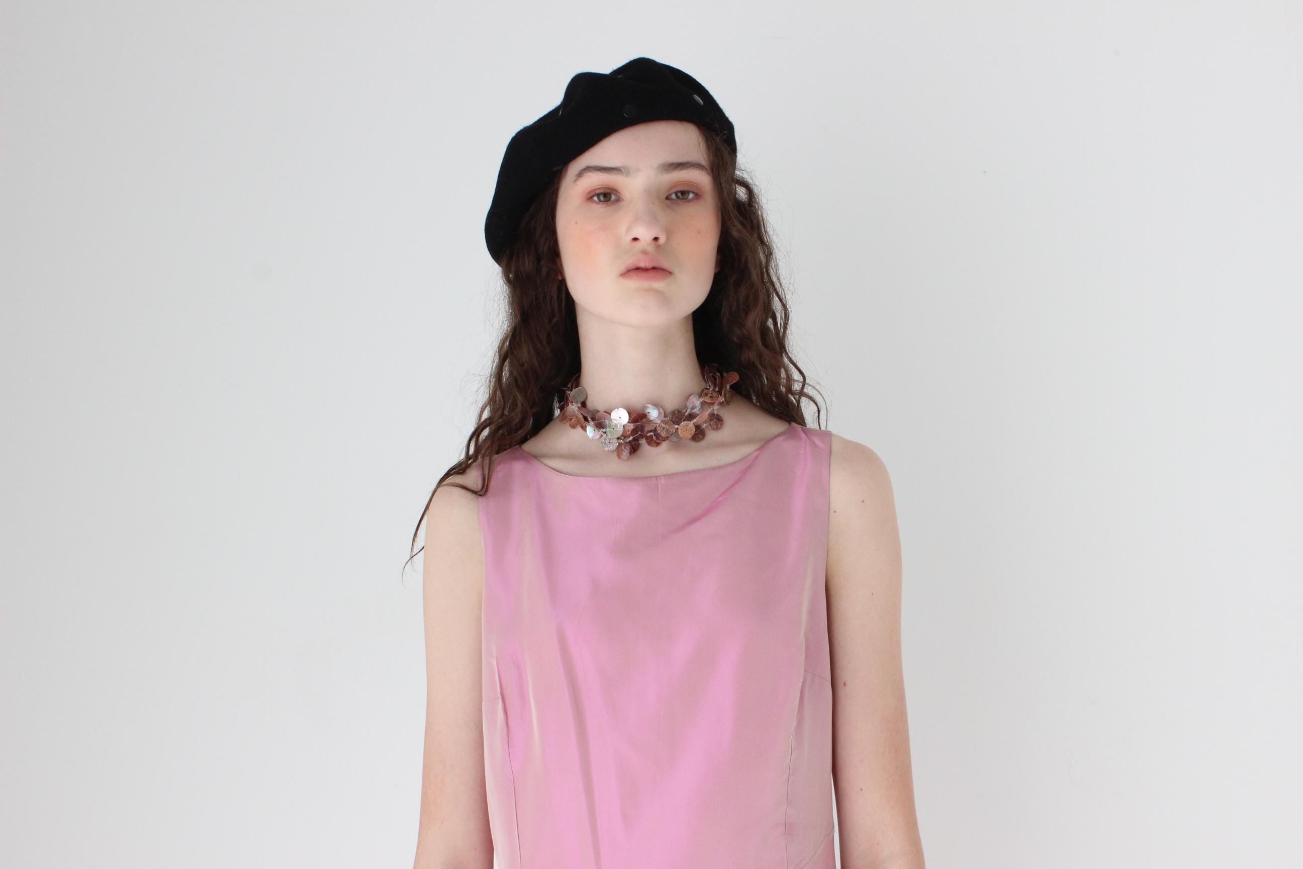 FRENCH COLLECTION 90s Mother of Pearl Shell Disc Choker