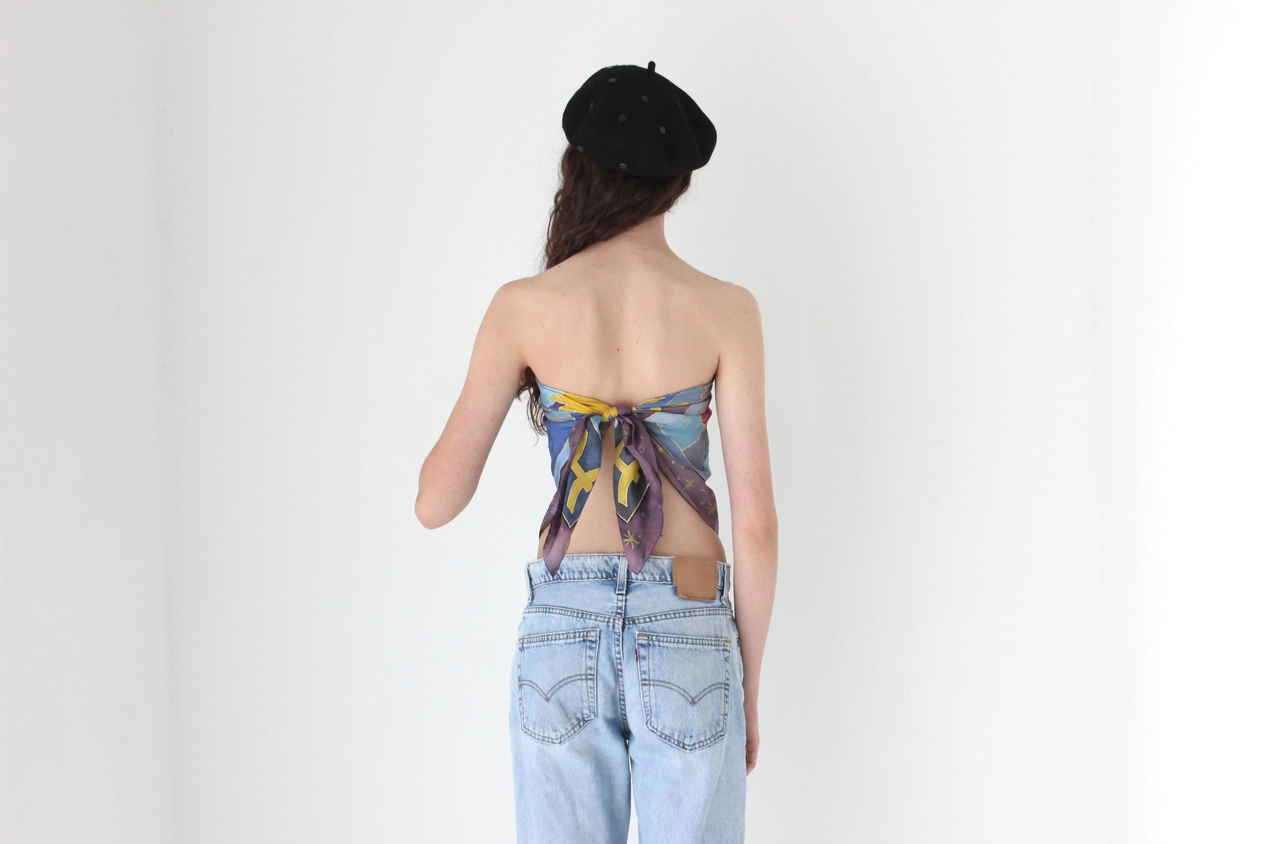 FRENCH COLLECTION 90s PISCES Celestial Silk Scarf