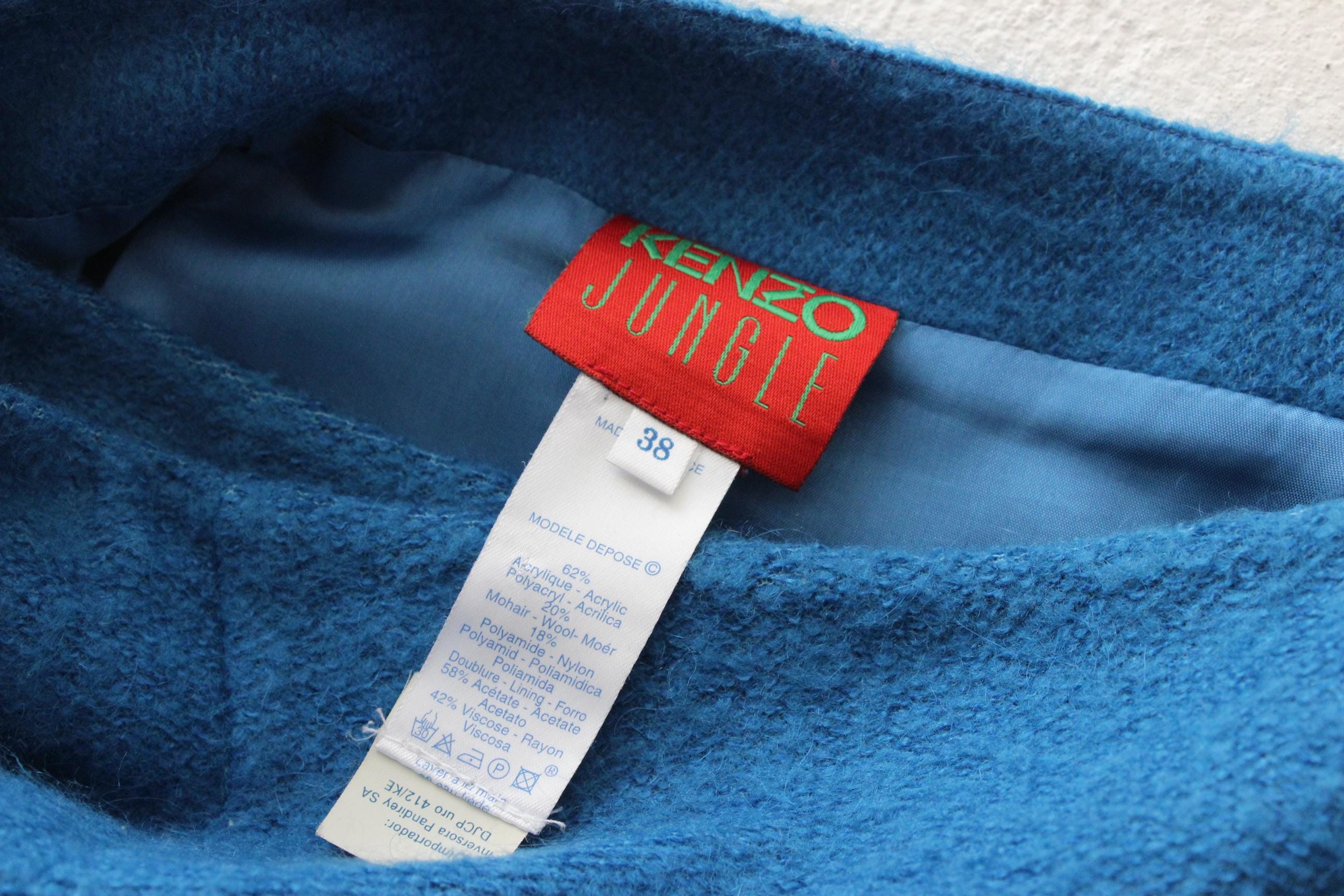 FRENCH COLLECTION 90s Kenzo Jungle Mohair Mini Skirt