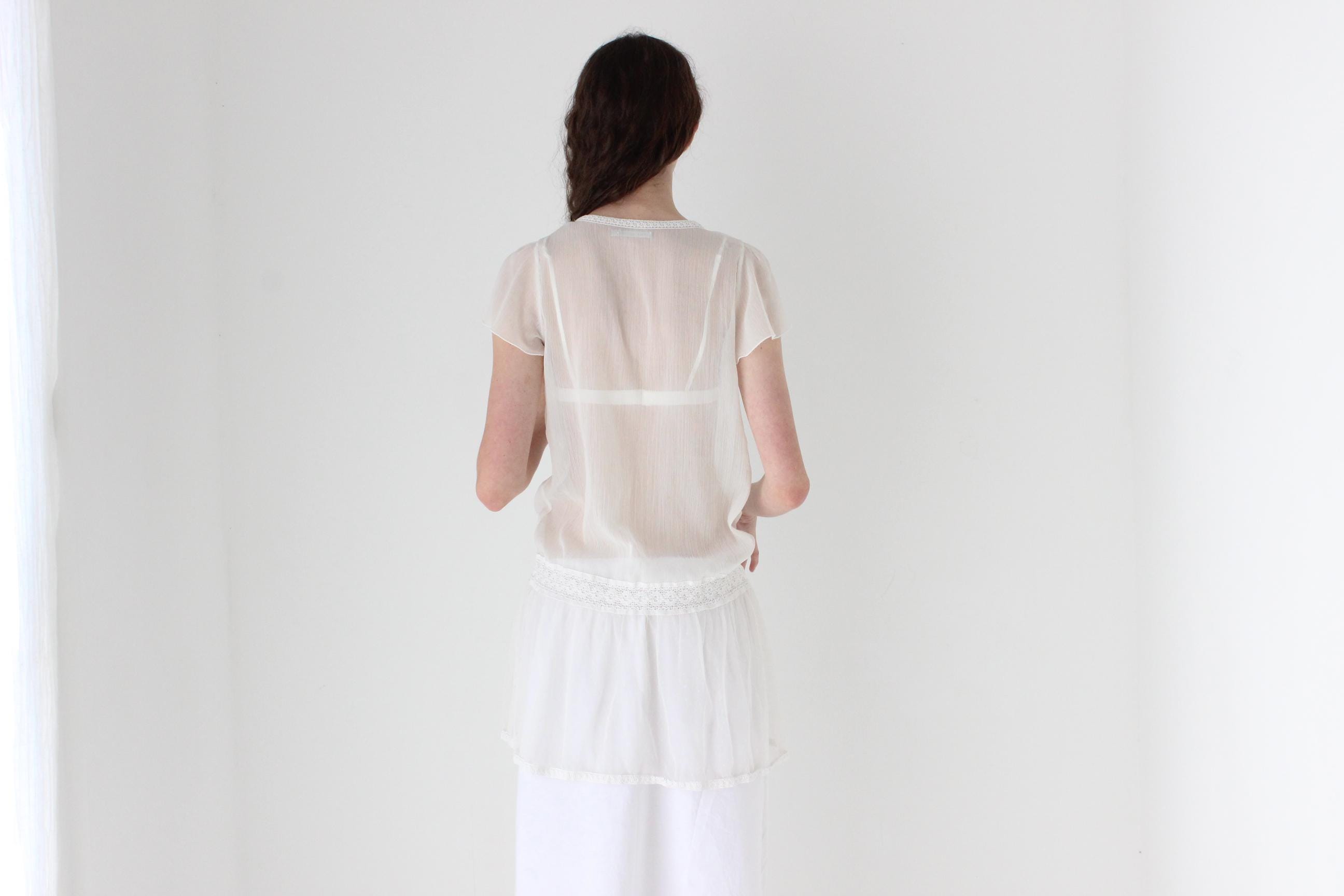 FRENCH COLLECTION Y2K Sheer Tulle Mesh Dress