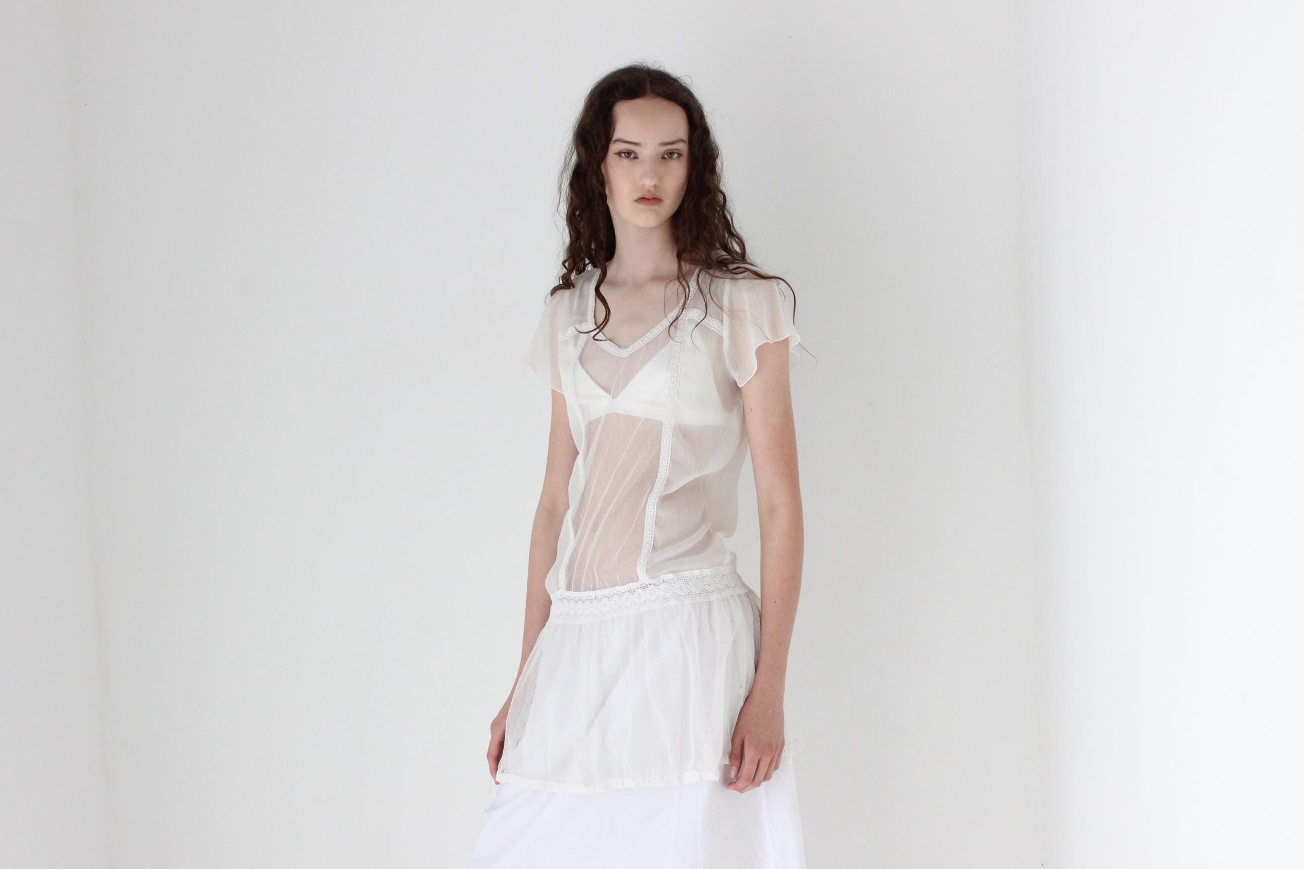 FRENCH COLLECTION Y2K Sheer Tulle Mesh Dress