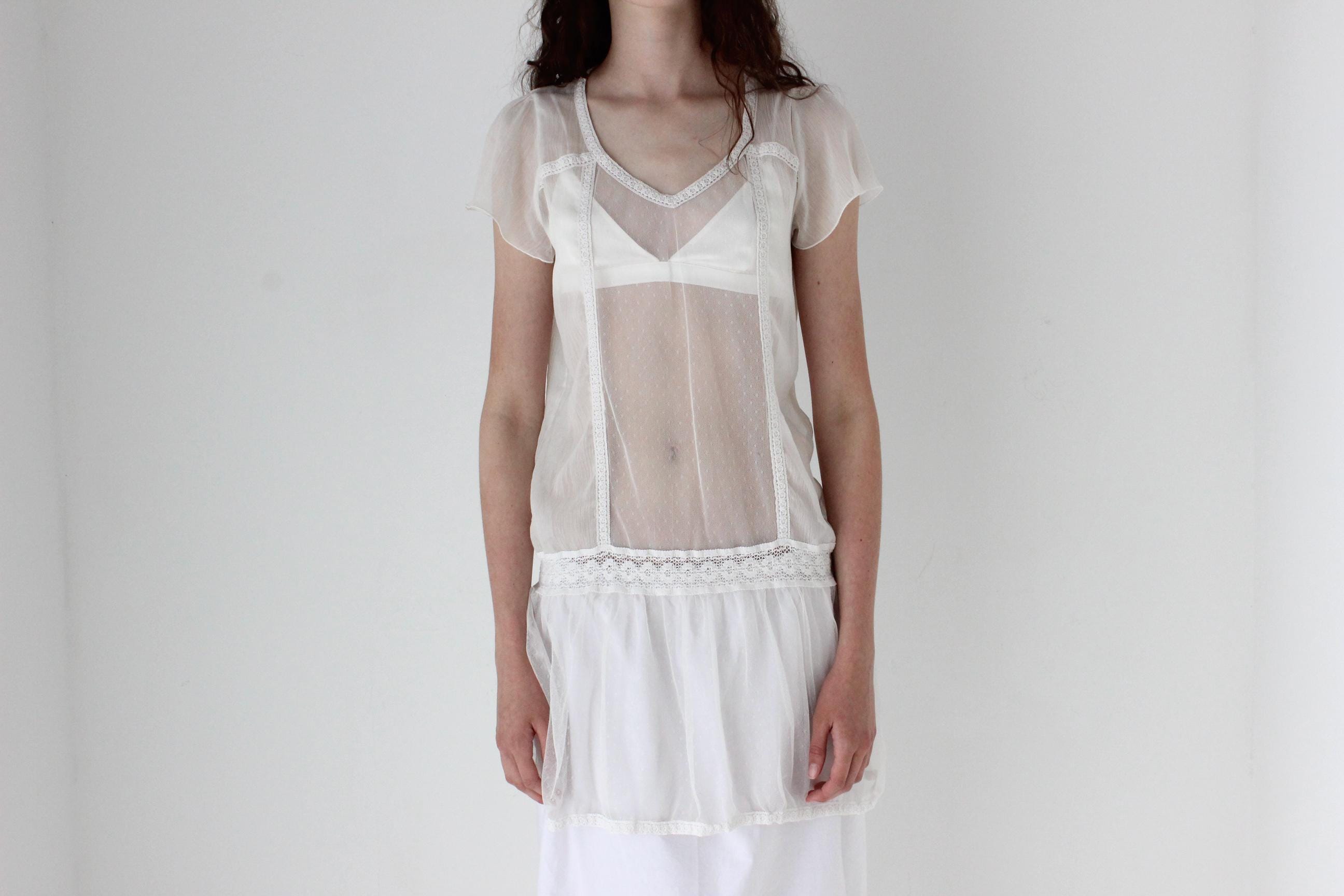 FRENCH COLLECTION Y2K Sheer Tulle Mesh Dress