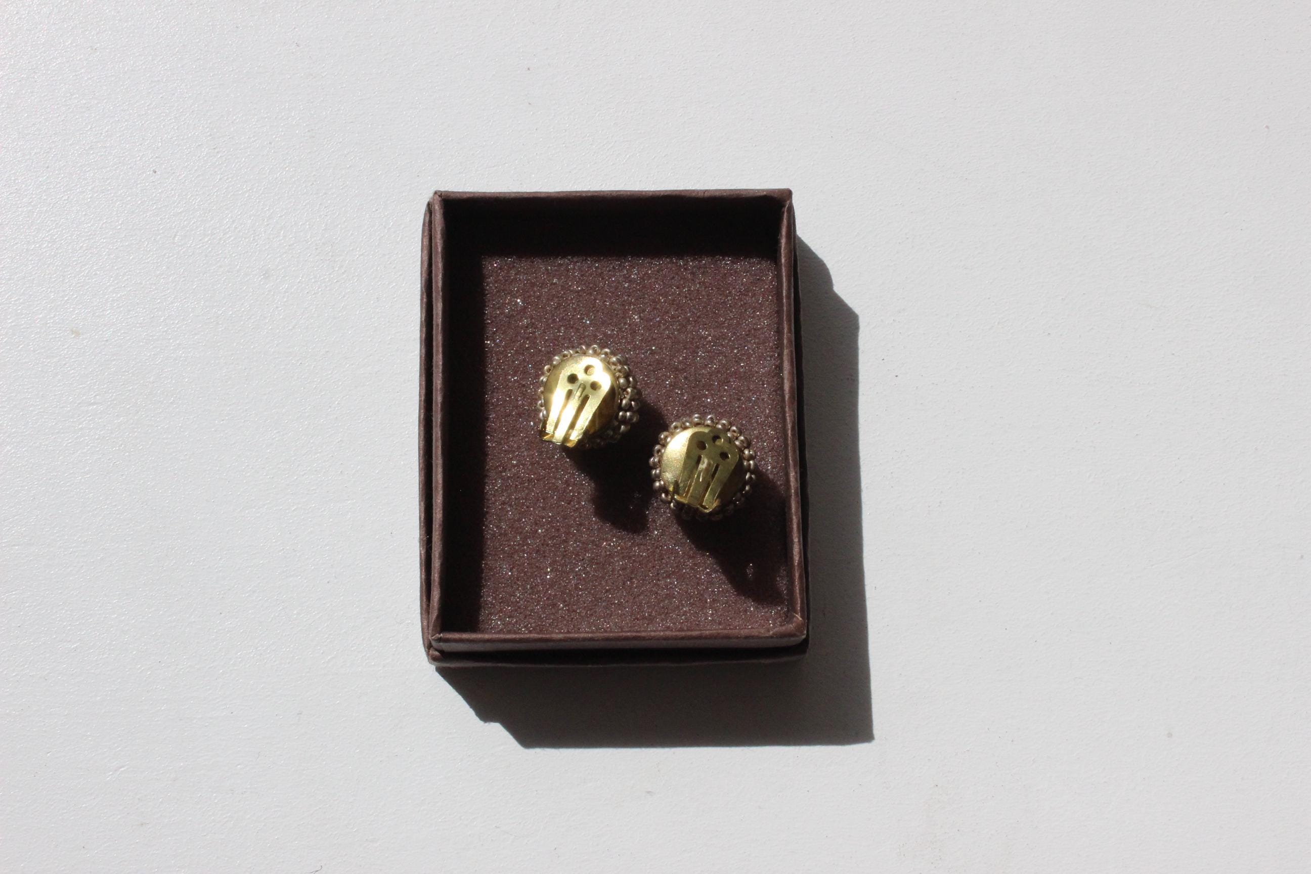80s Dainty Beaded Clip Ons