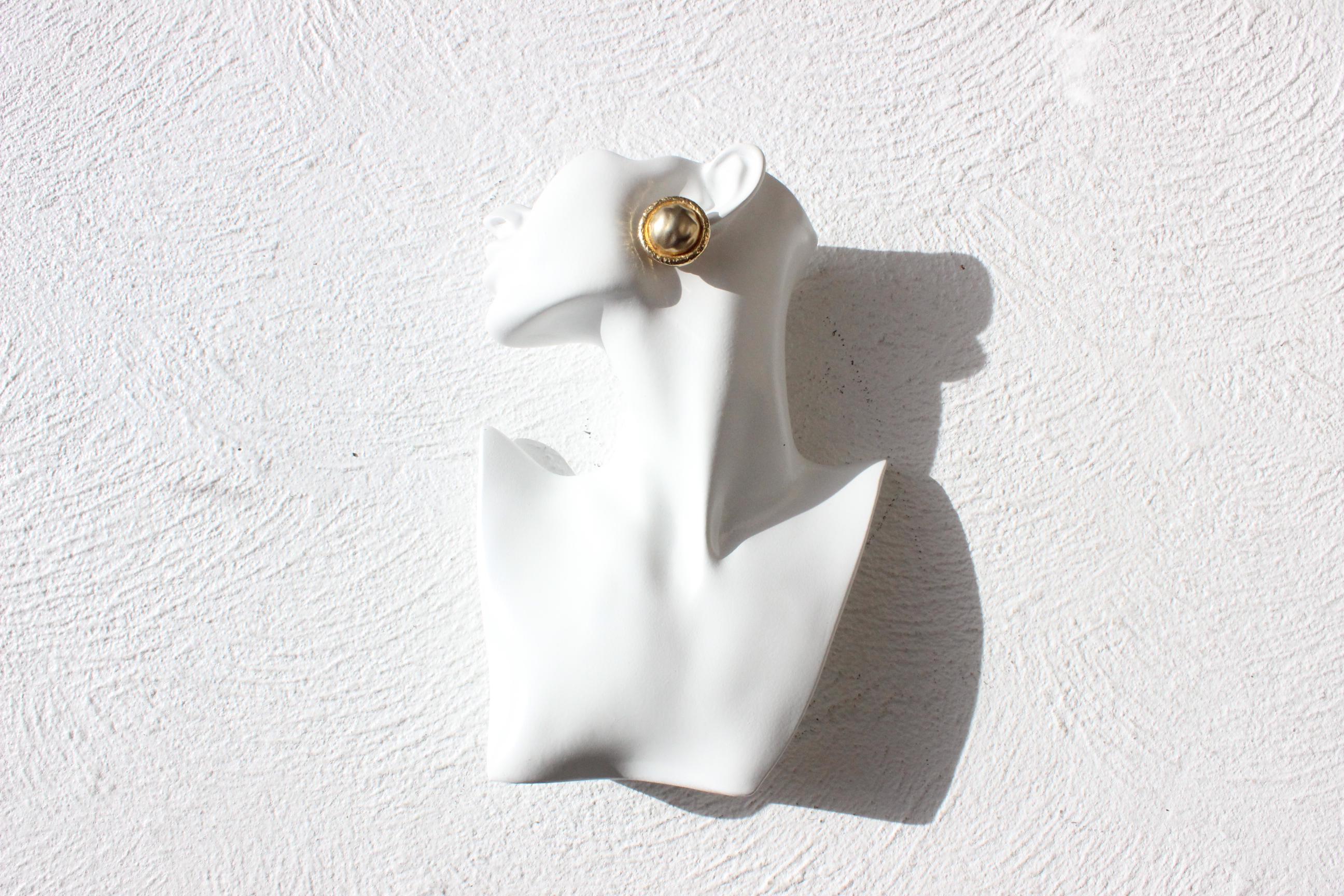 80s Modernist Chunky Gold Clip Ons